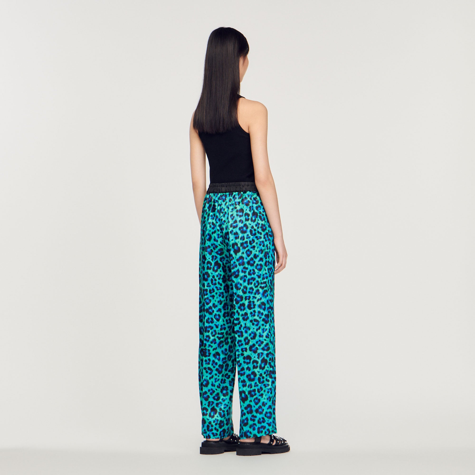Pantalon large léopard Sandro seconde main