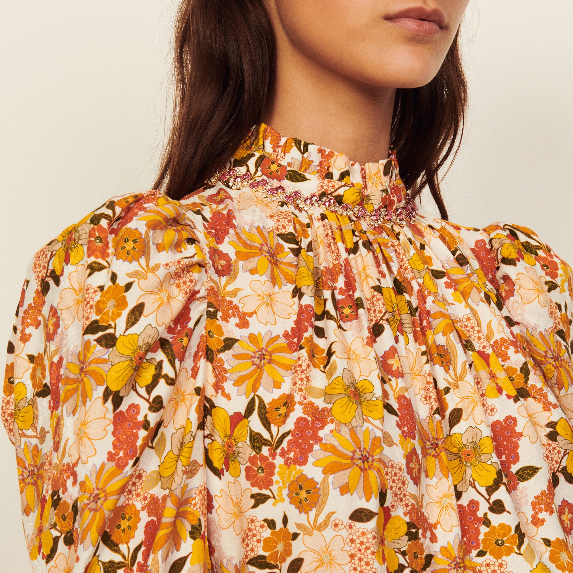 Robe courte imprimée Sandro seconde main