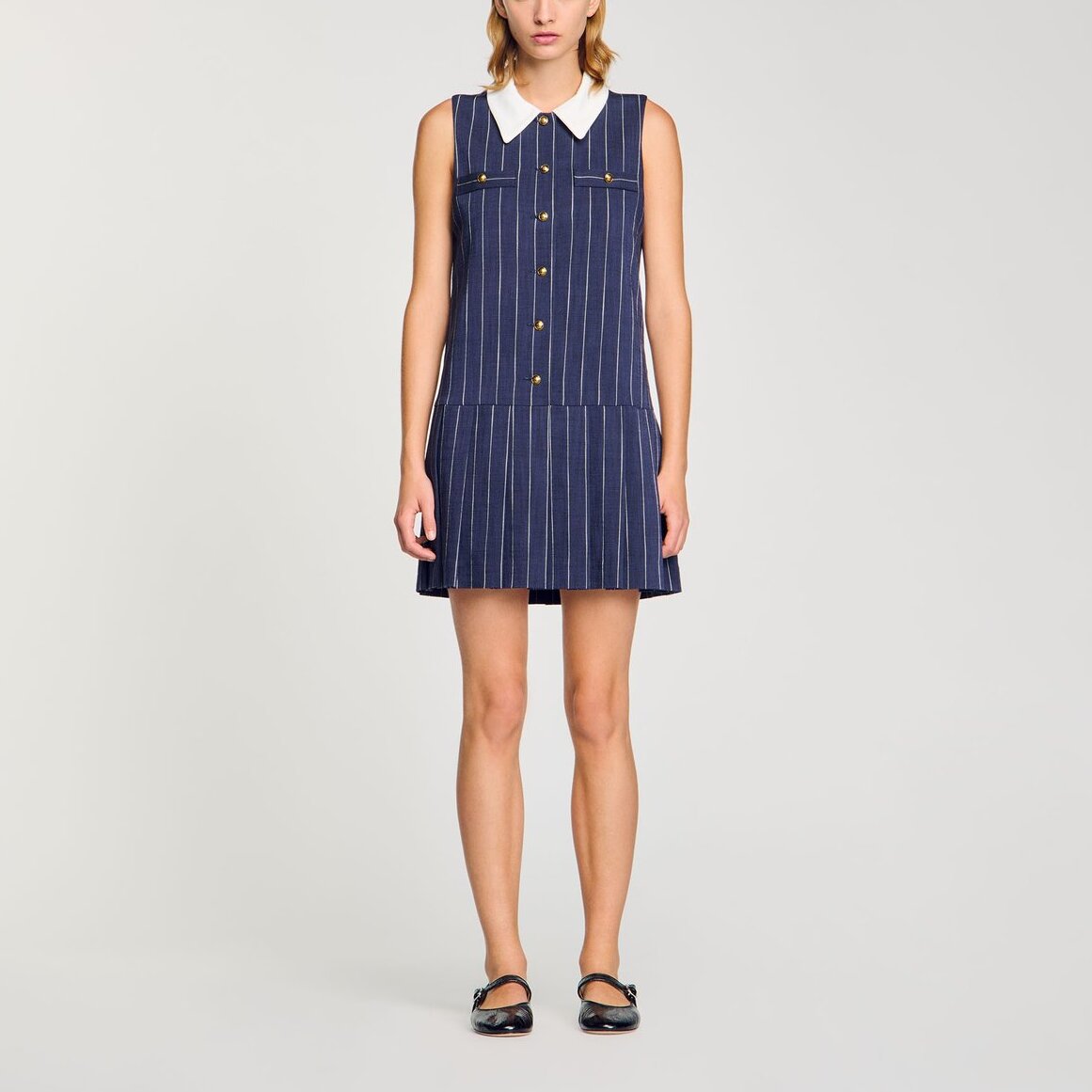 Robe courte à rayures Sandro seconde main