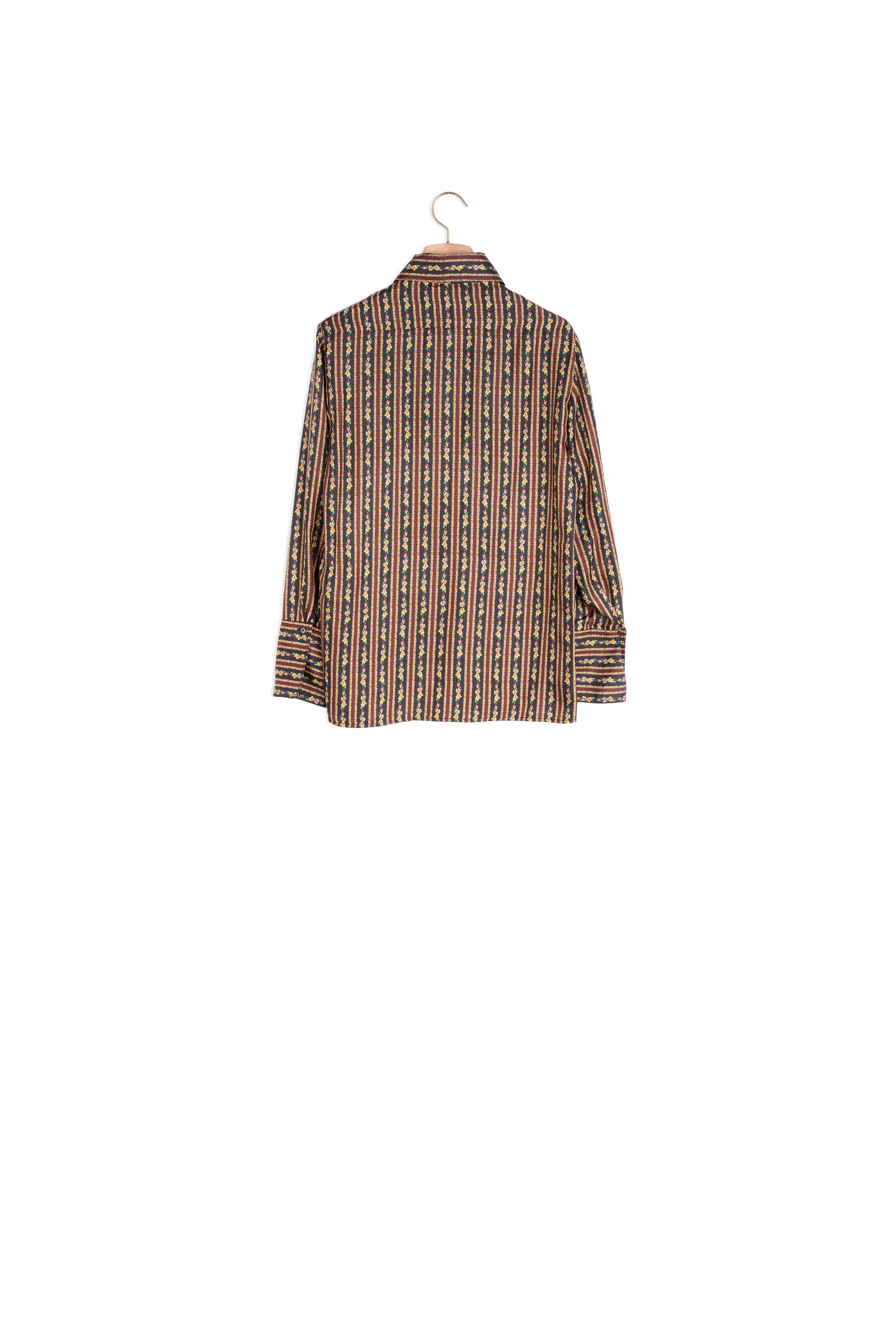 Chemise fluide à  imprimé fleurs rayures Sandro seconde main