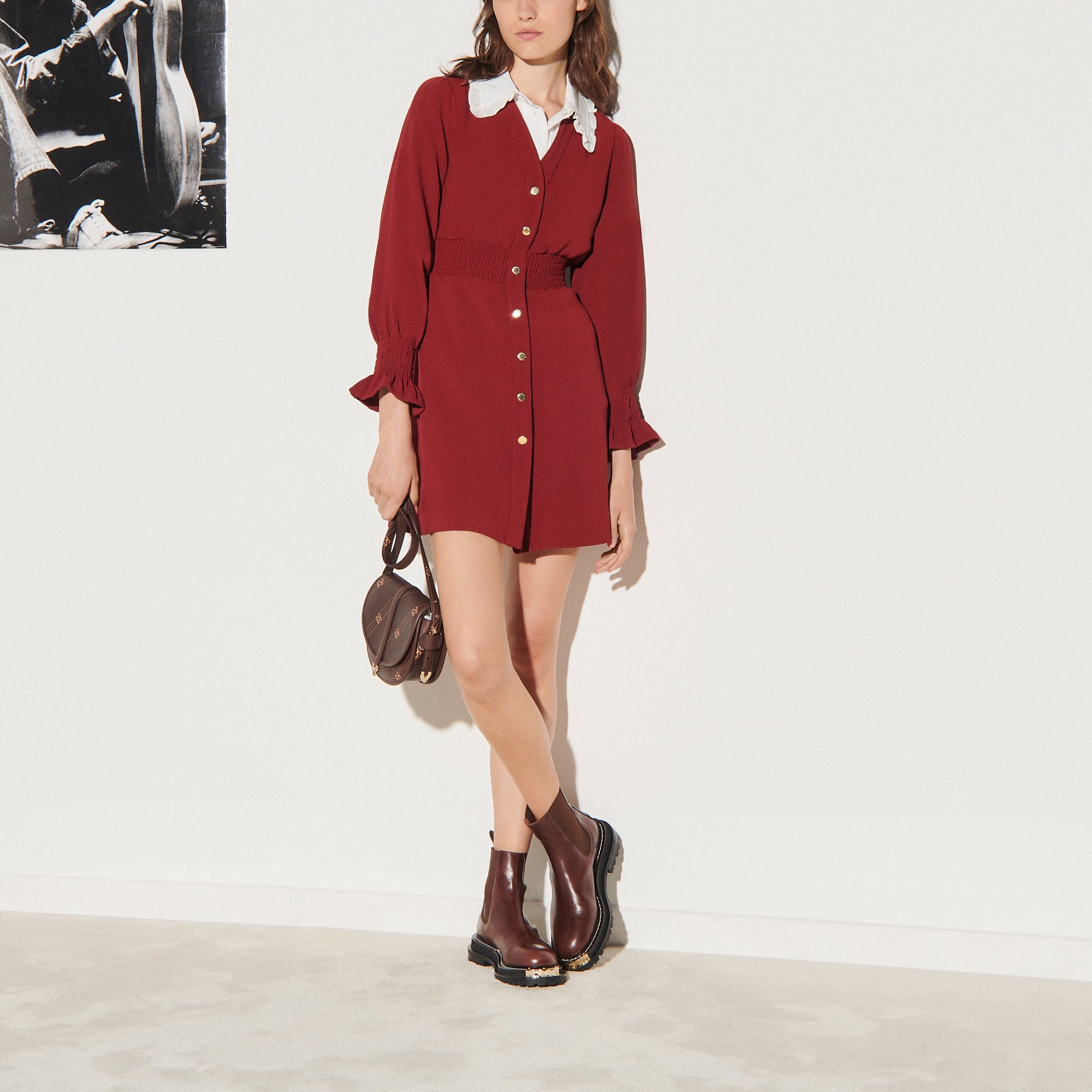 Robe à pressions et ceinture smockée Sandro seconde main