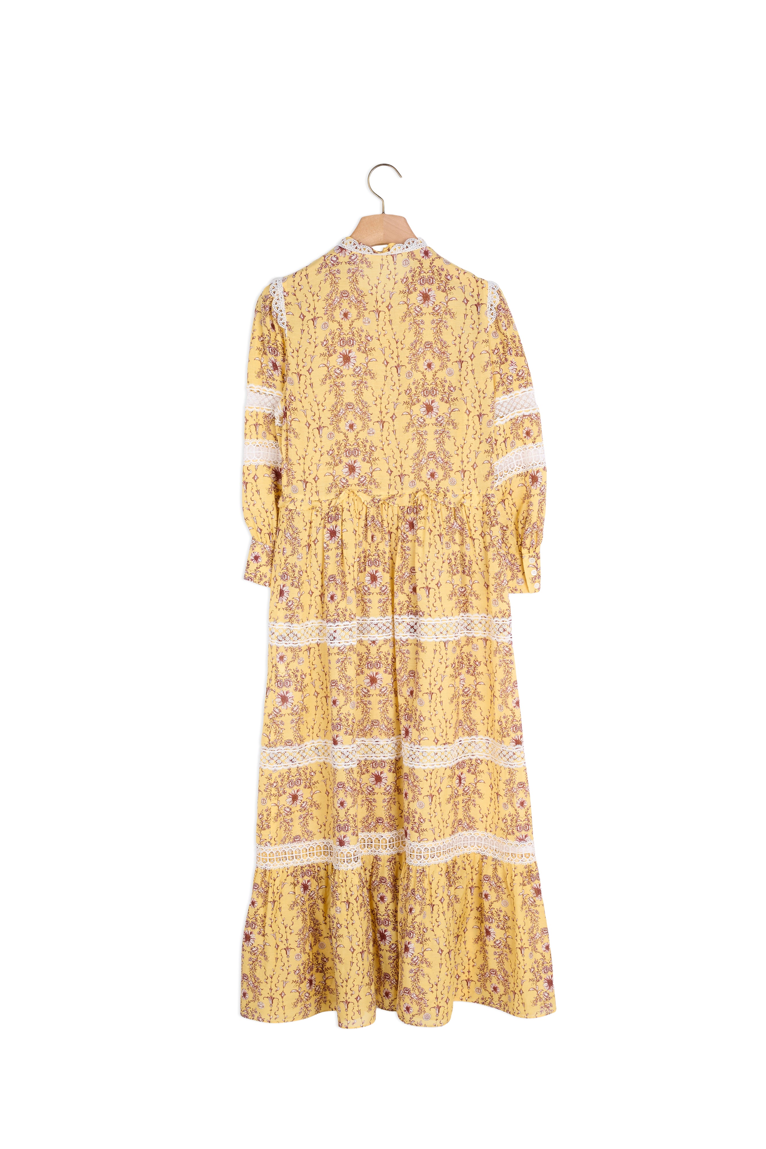 Robe longue imprimée et jeu de galons Sandro seconde main