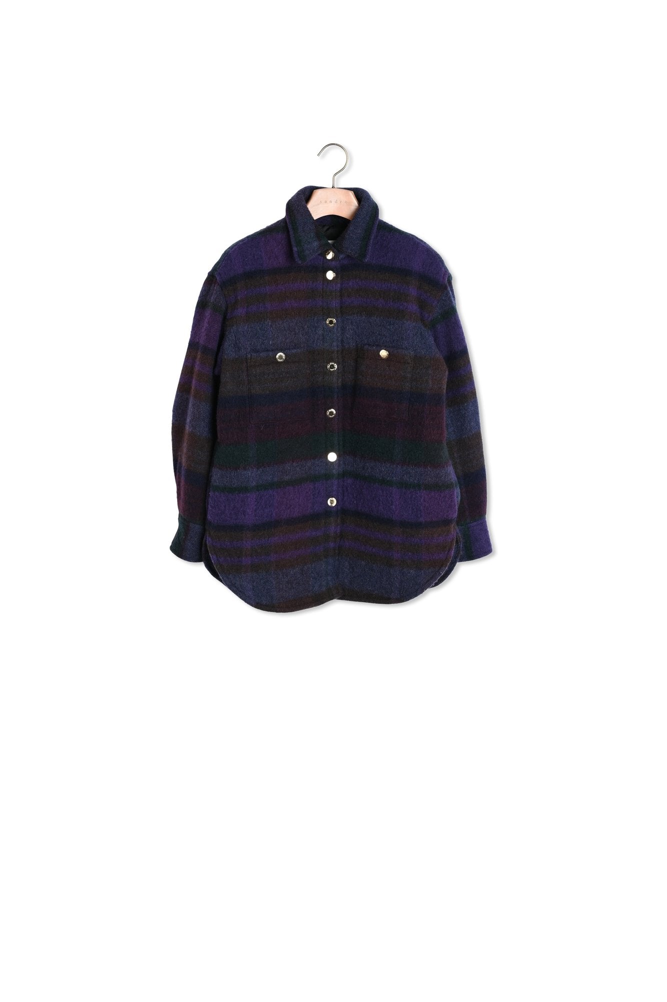 Manteau surChemise à carreaux Sandro seconde main