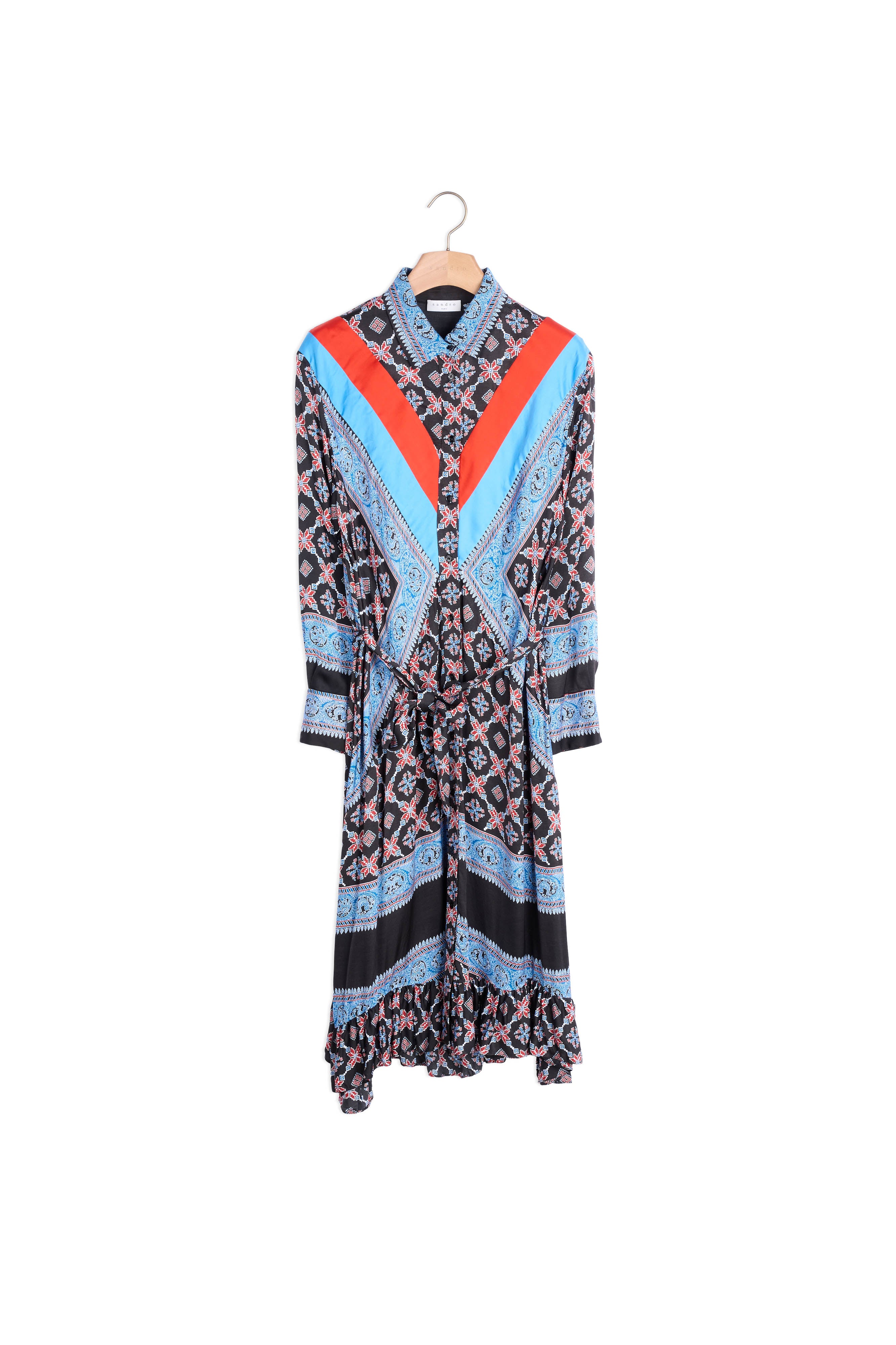 Robe Chemise fluide imprimée Sandro seconde main