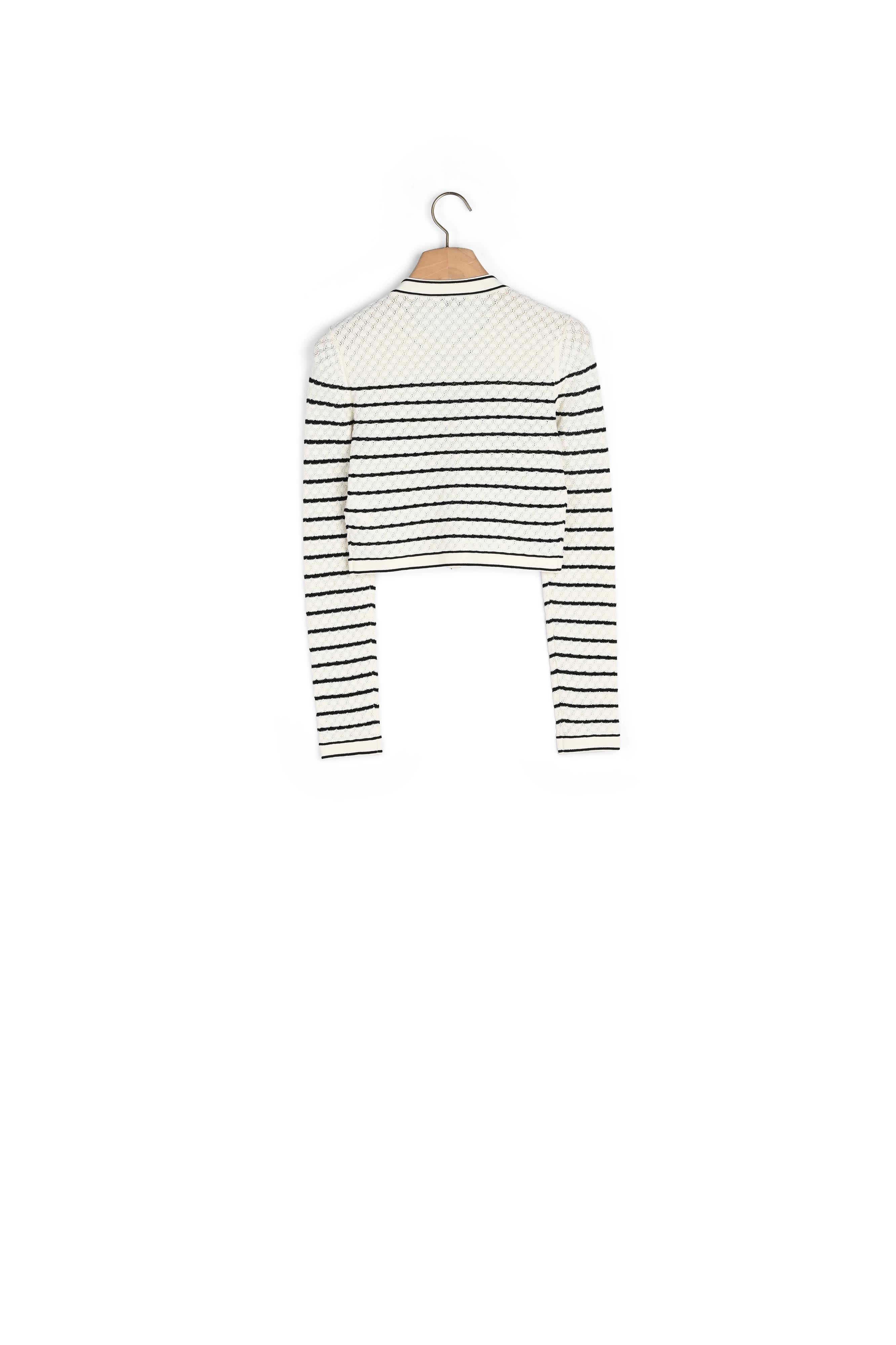 Cardicoat court à rayures Sandro seconde main