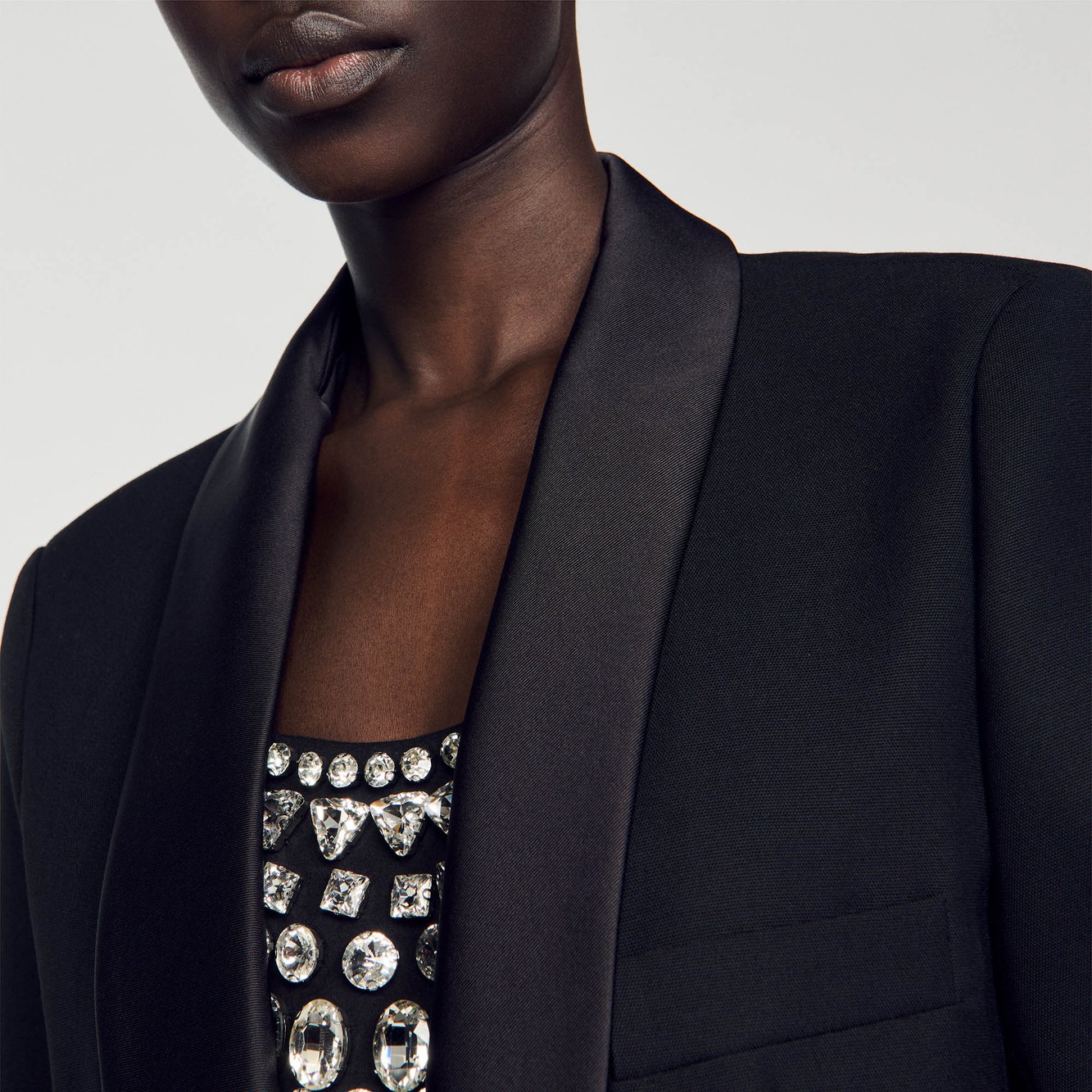 Veste Tailleur Noir Sandro seconde main