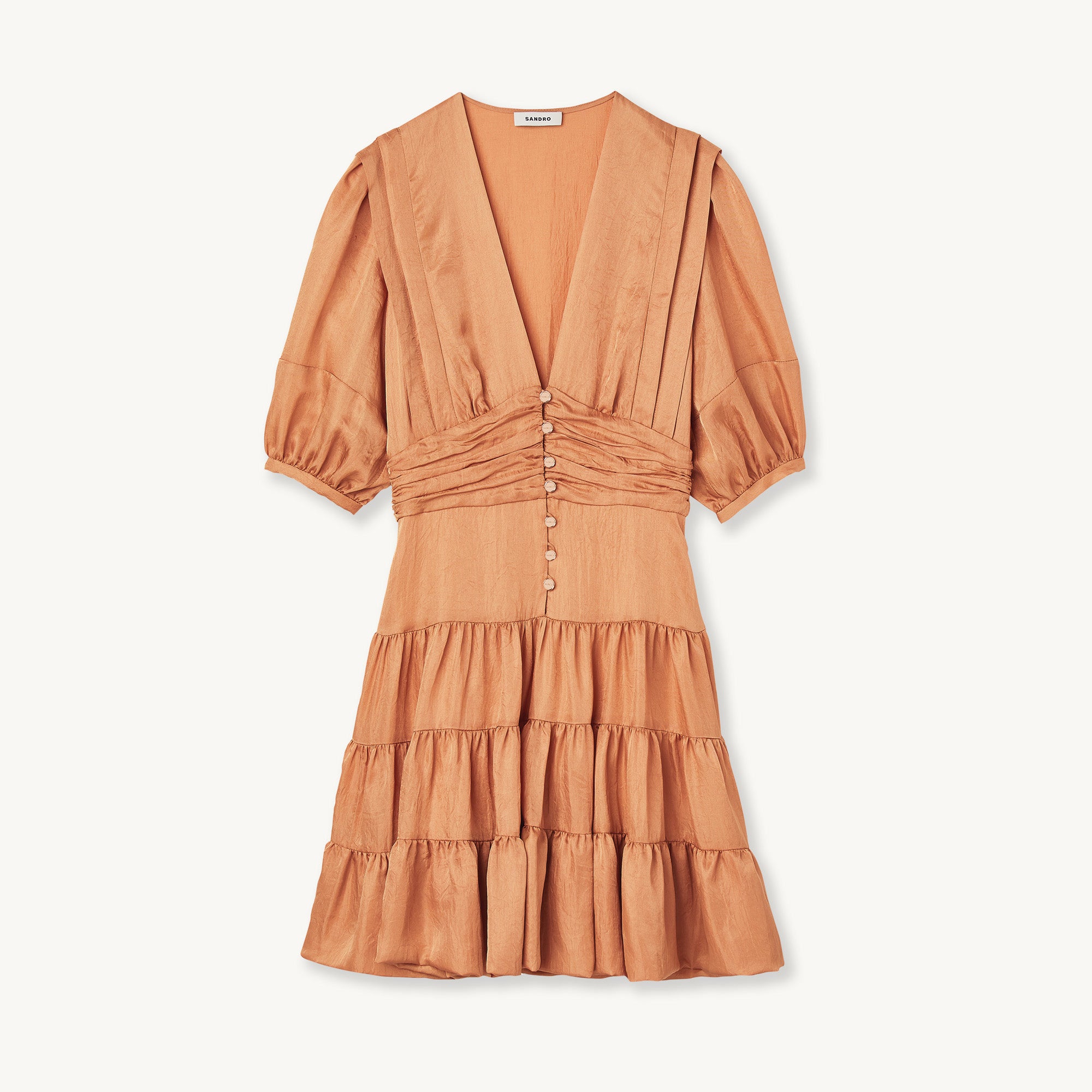 Robe volantée à manches courtes Sandro seconde main