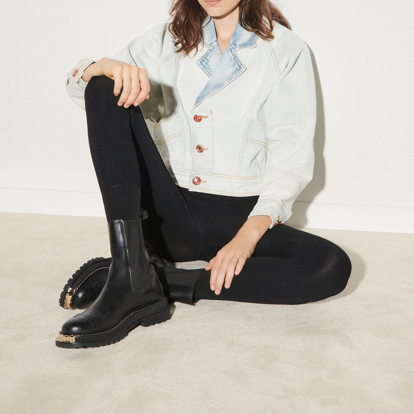 Veste en Jean délavée Sandro seconde main