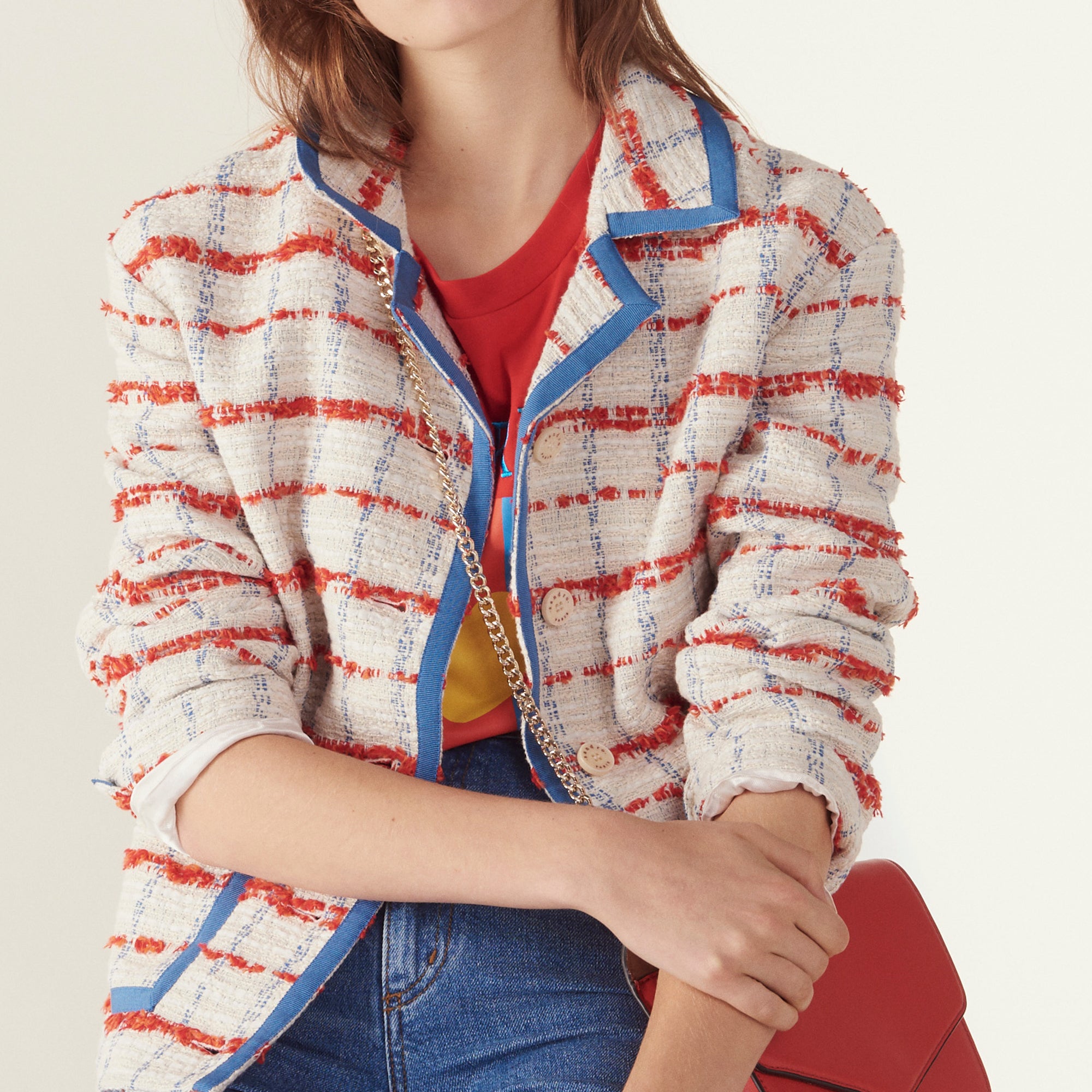 Veste de blazer en tweed Sandro seconde main