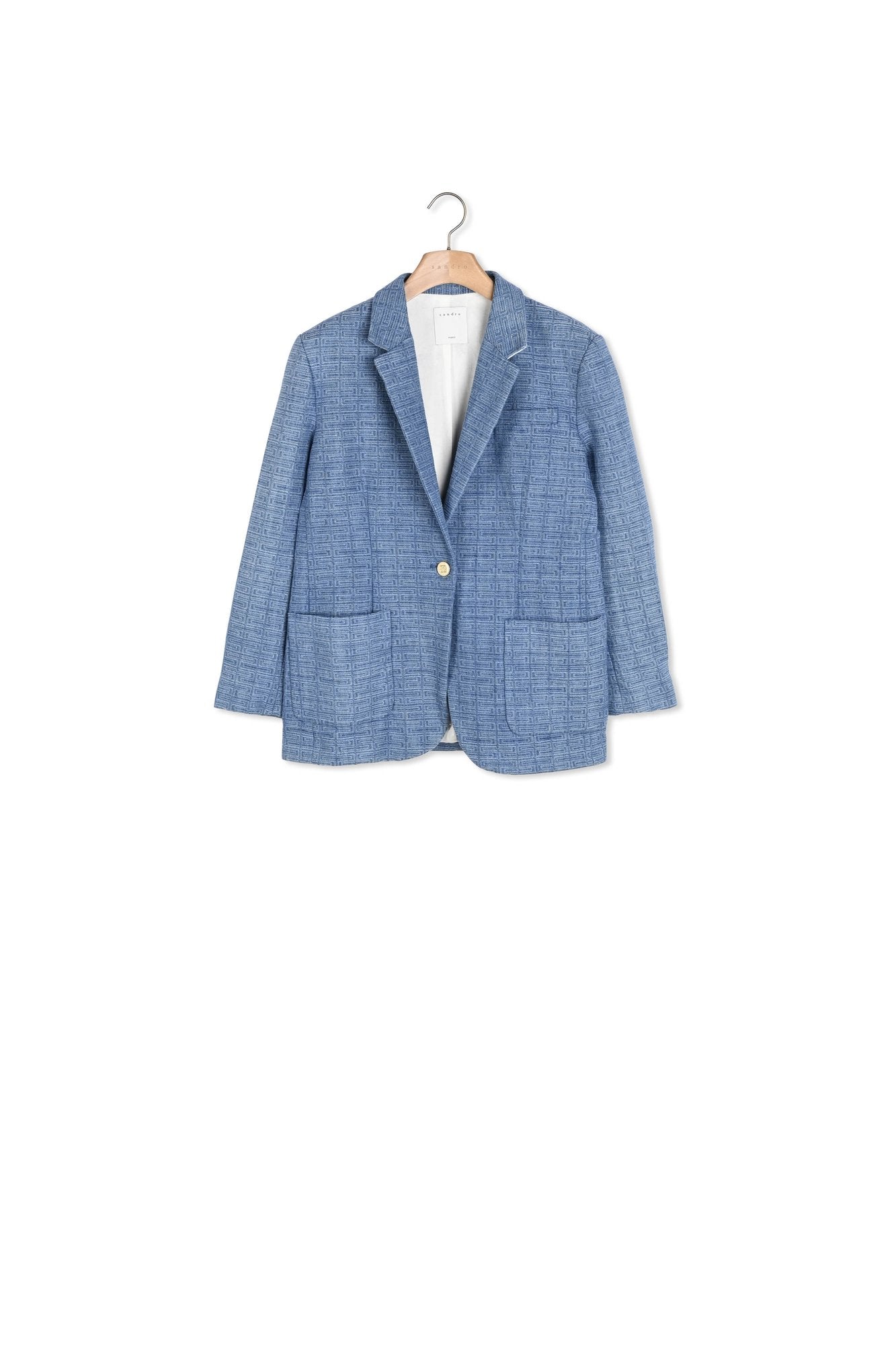 Veste en denim jacquard Sandro seconde main