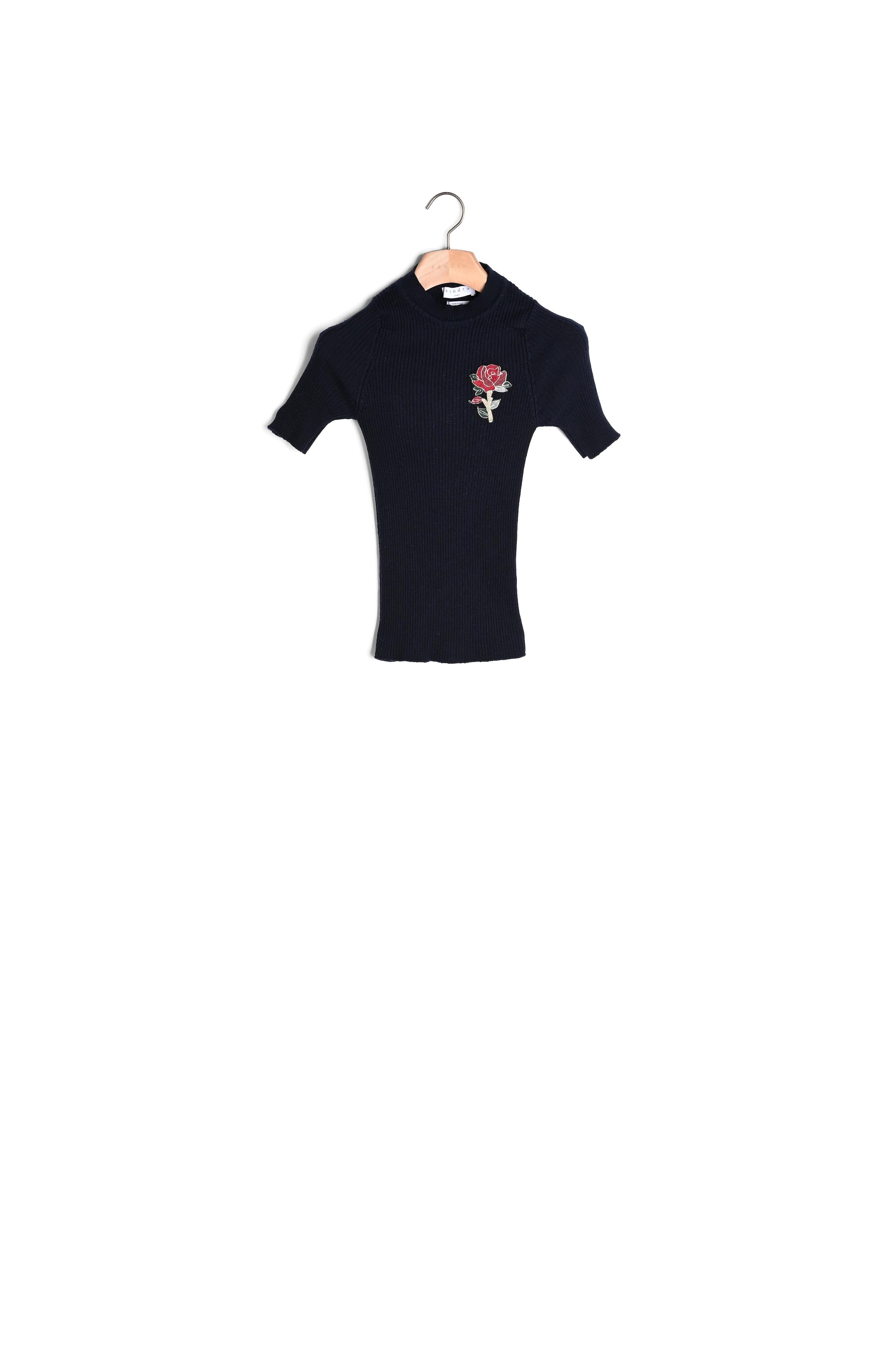 Pull avec patch de fleur Sandro seconde main