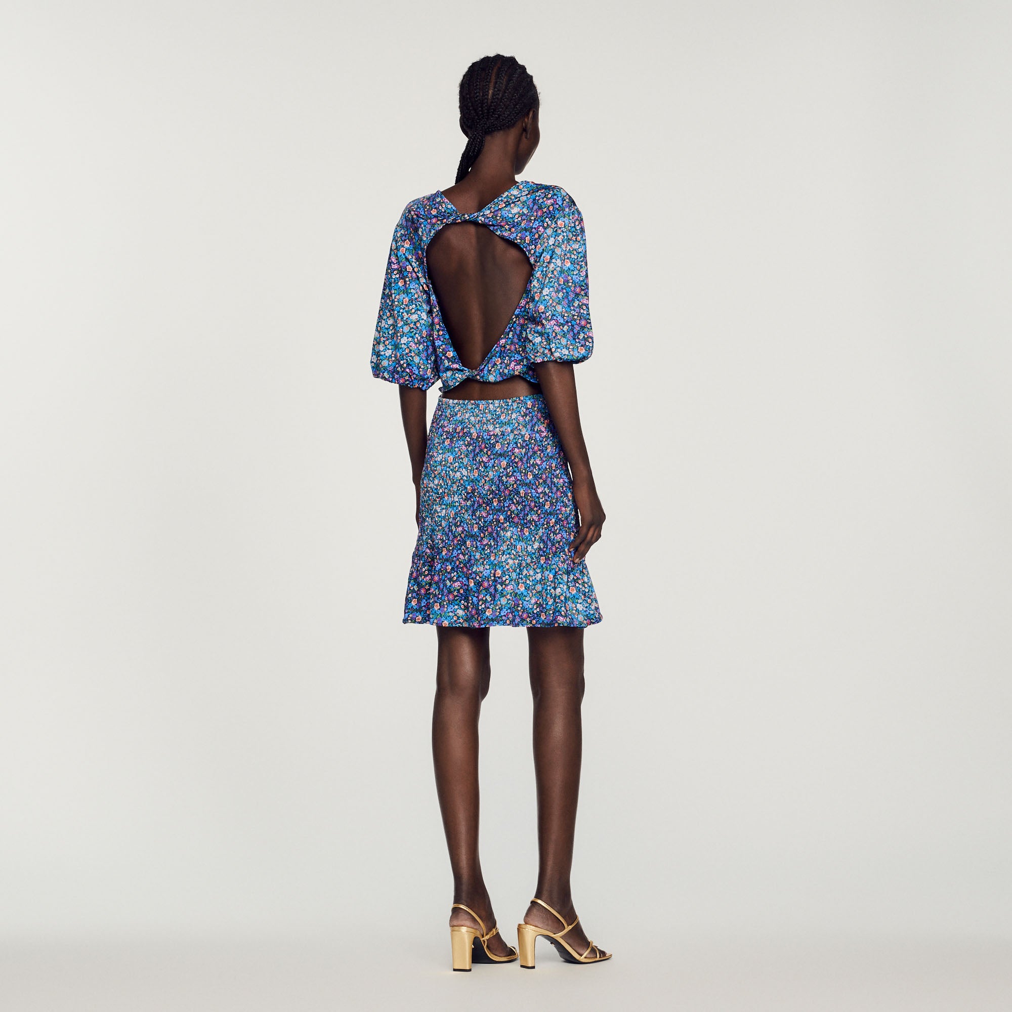 Robe courte imprimé fleuri Sandro seconde main