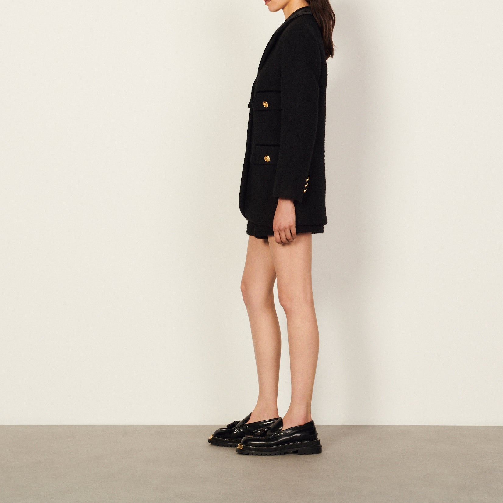 Veste Noir Sandro seconde main