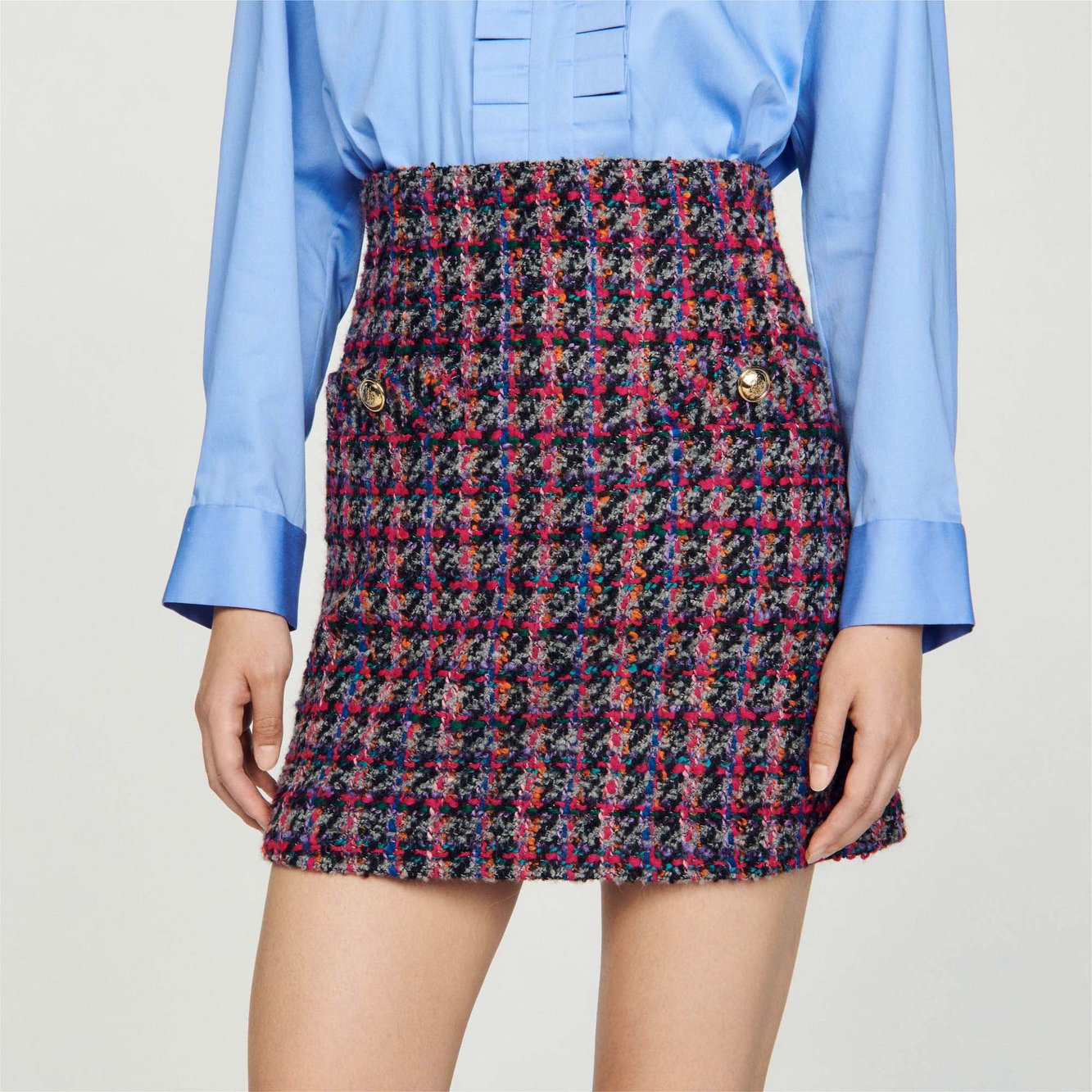 Jupe courte en tweed Sandro seconde main
