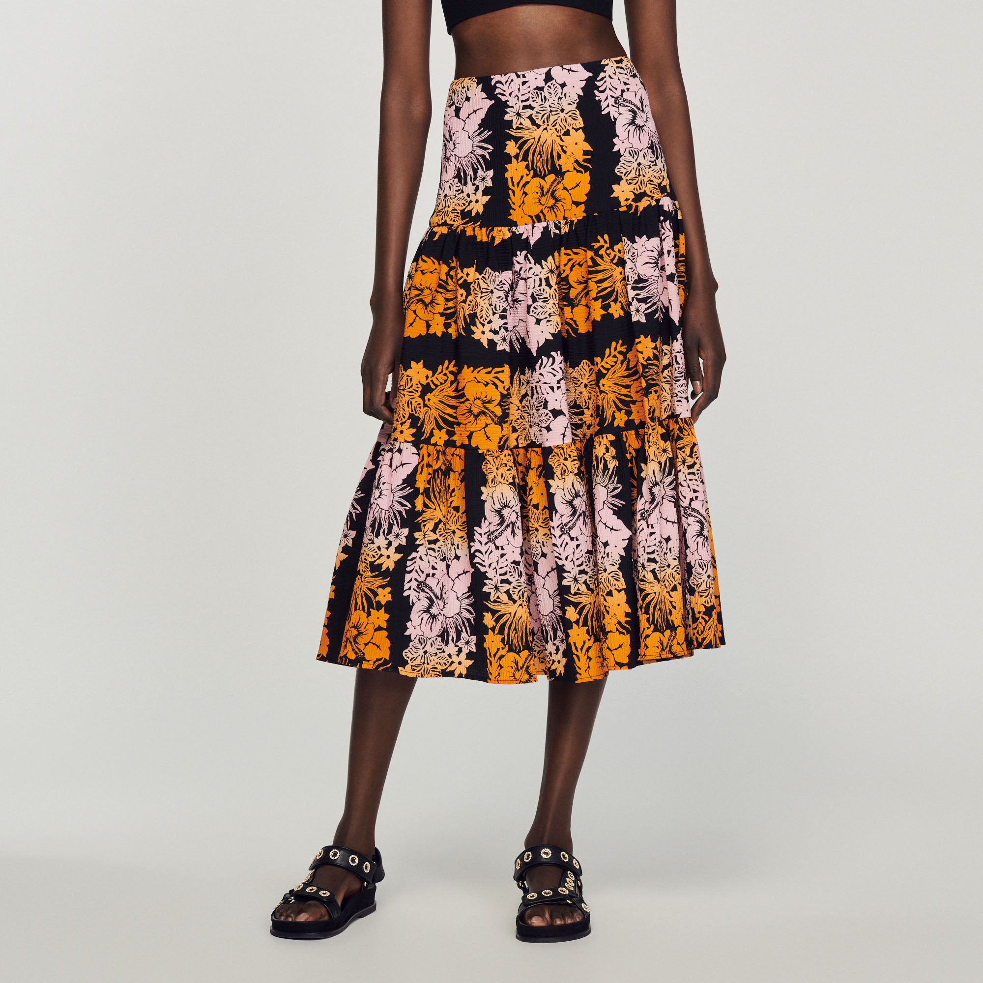 Jupe longue imprimé Sandro seconde main