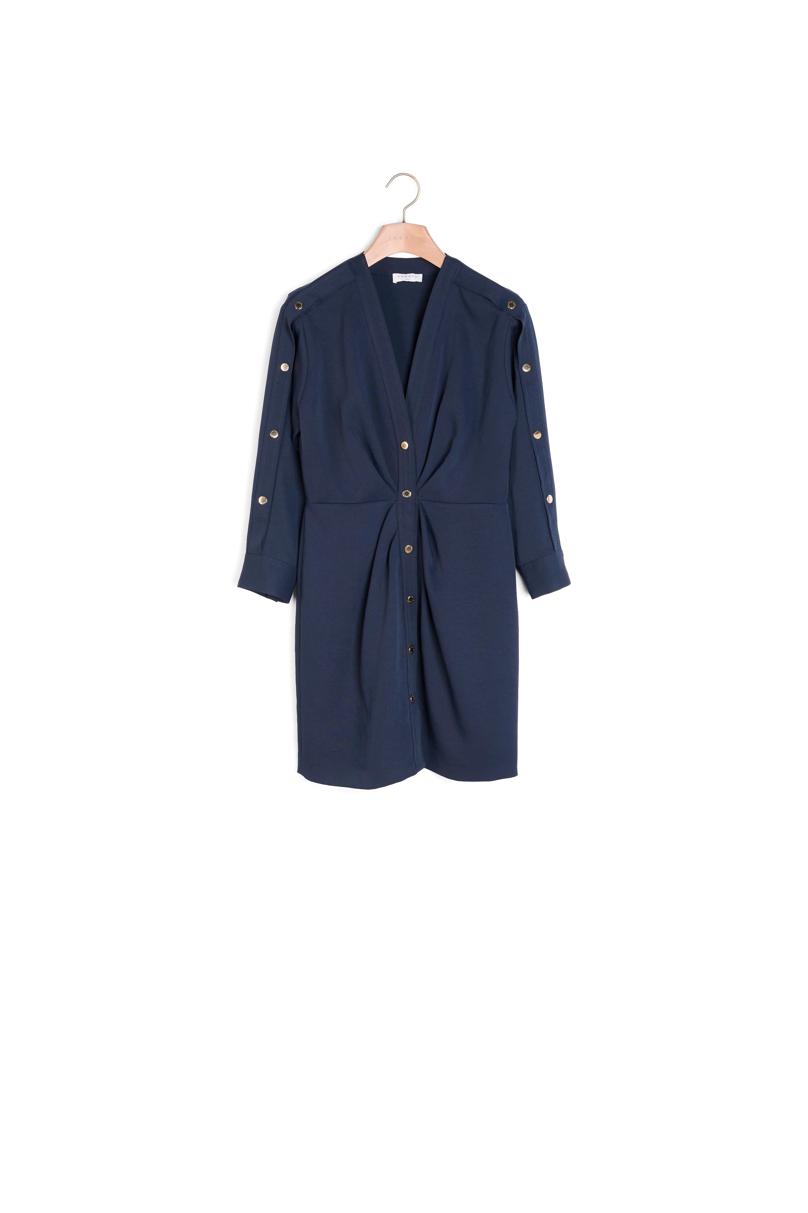 Robe courte ornée de pressions dorées Sandro seconde main