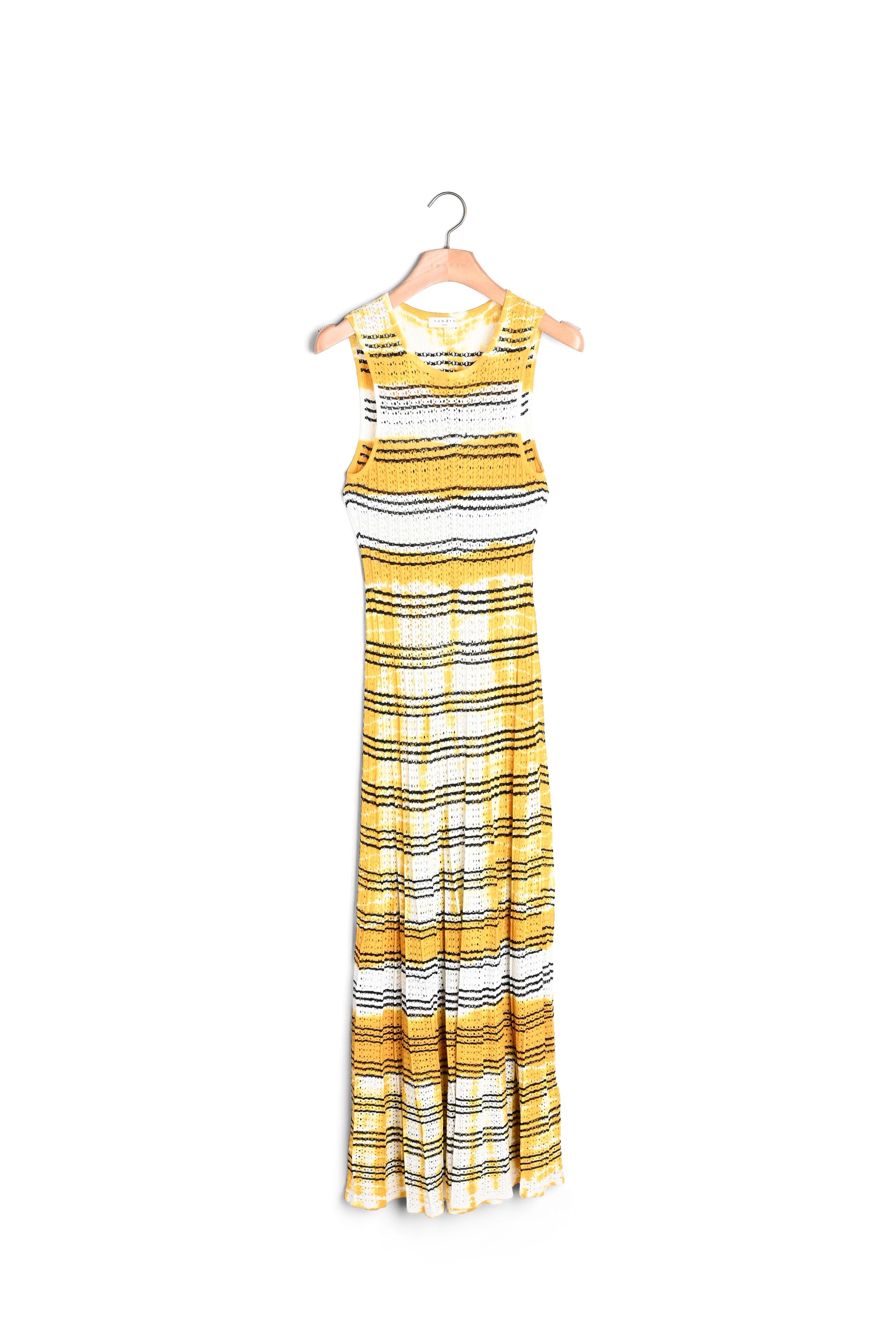 Robe longue rayée et tie & dye Sandro seconde main