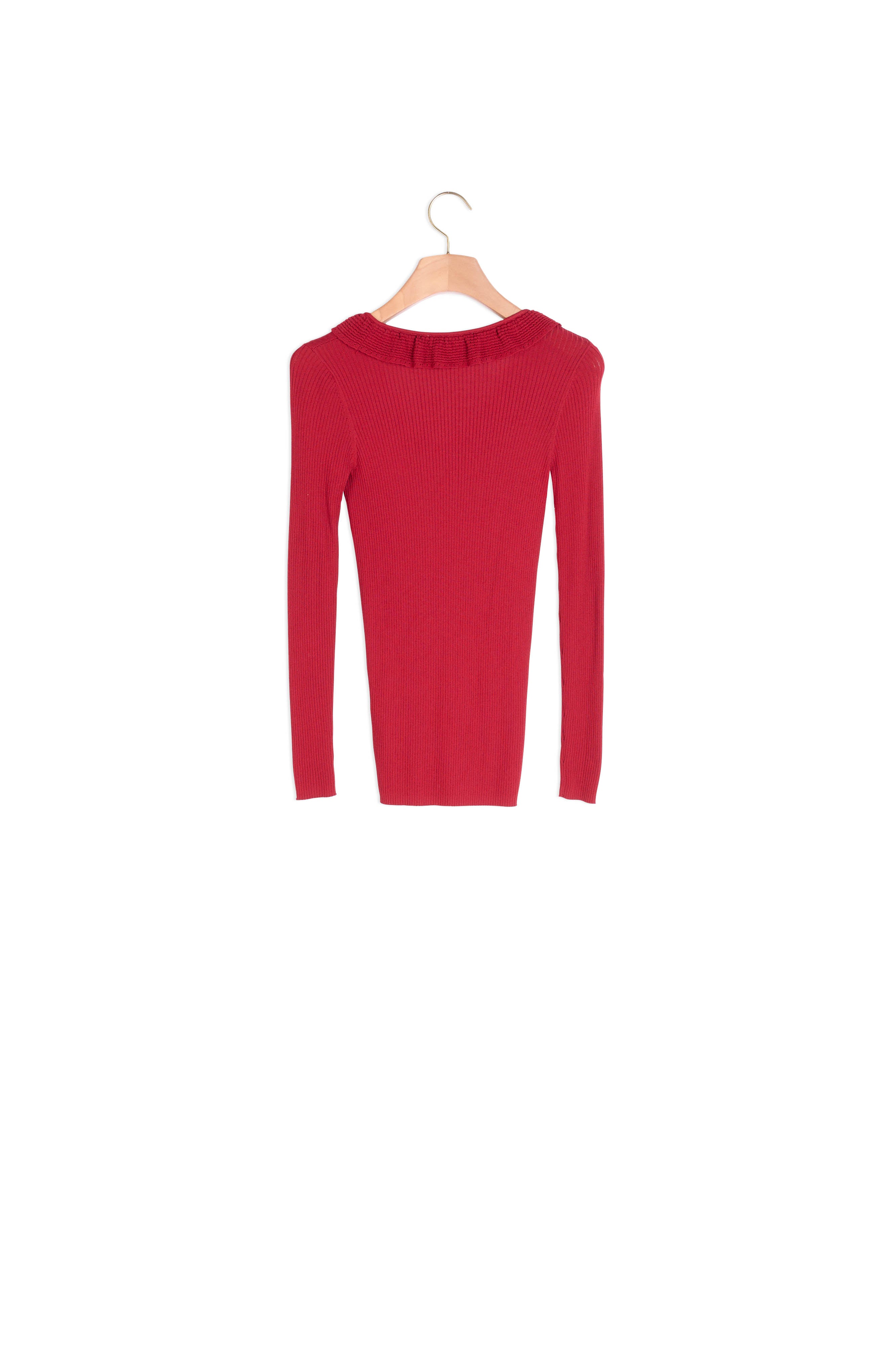 Pull Maille fine avec col volanté Sandro seconde main