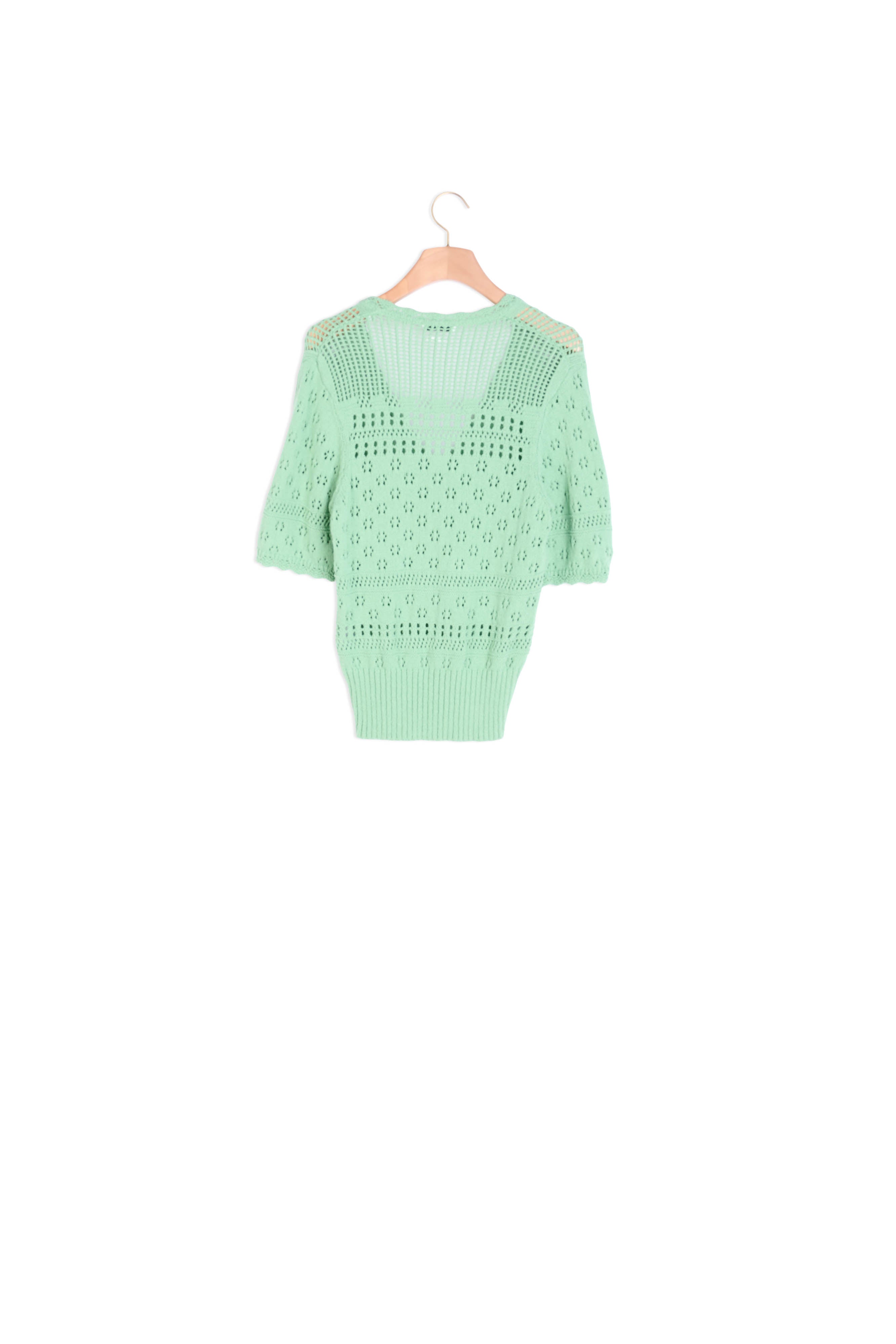 Pull manches courtes en Maille fantaisie Sandro seconde main