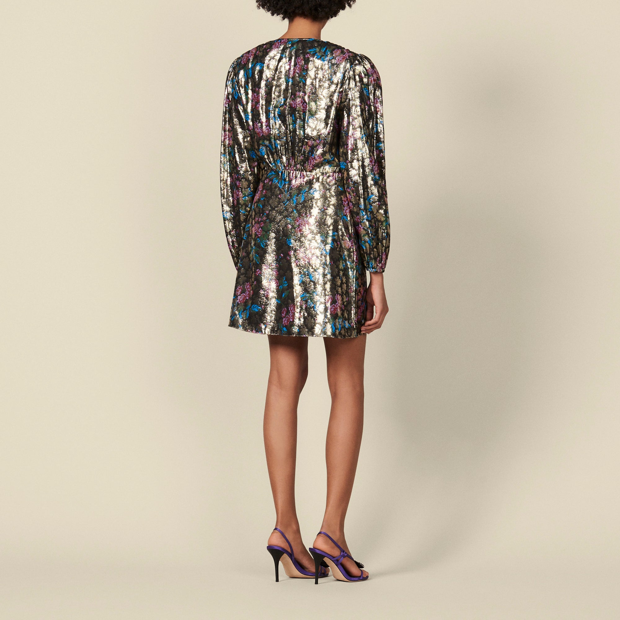 Robe courte en jacquard lurex Sandro seconde main