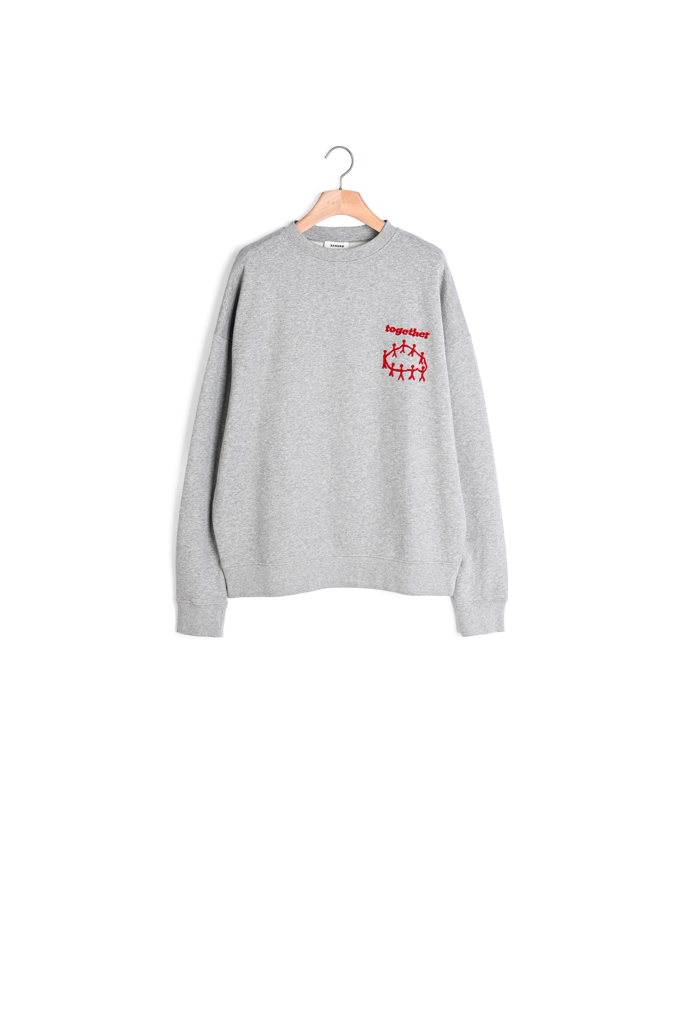 Sweat gris chiné Sandro seconde main