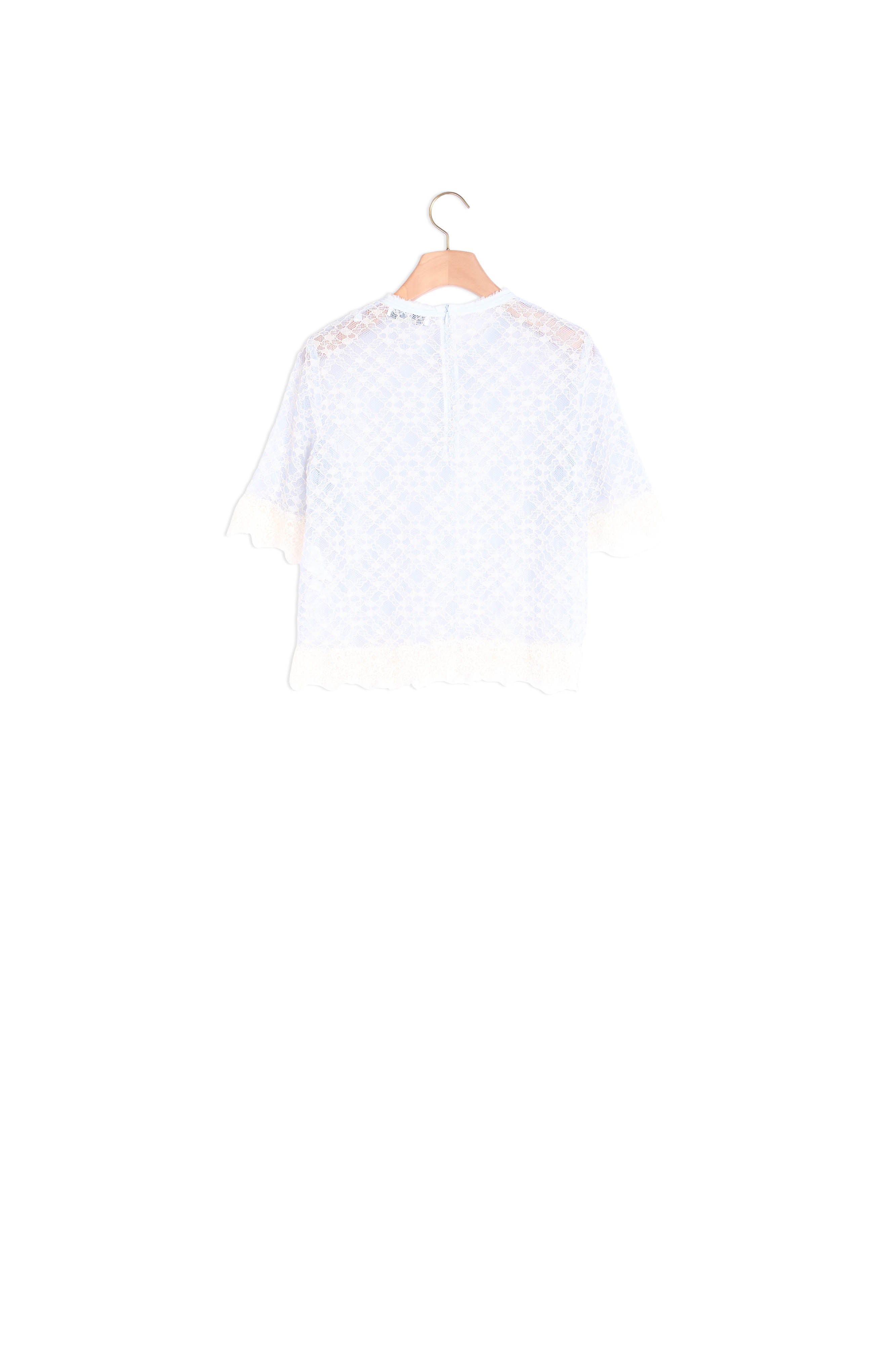 Top en dentelle subtilement transparente Sandro seconde main