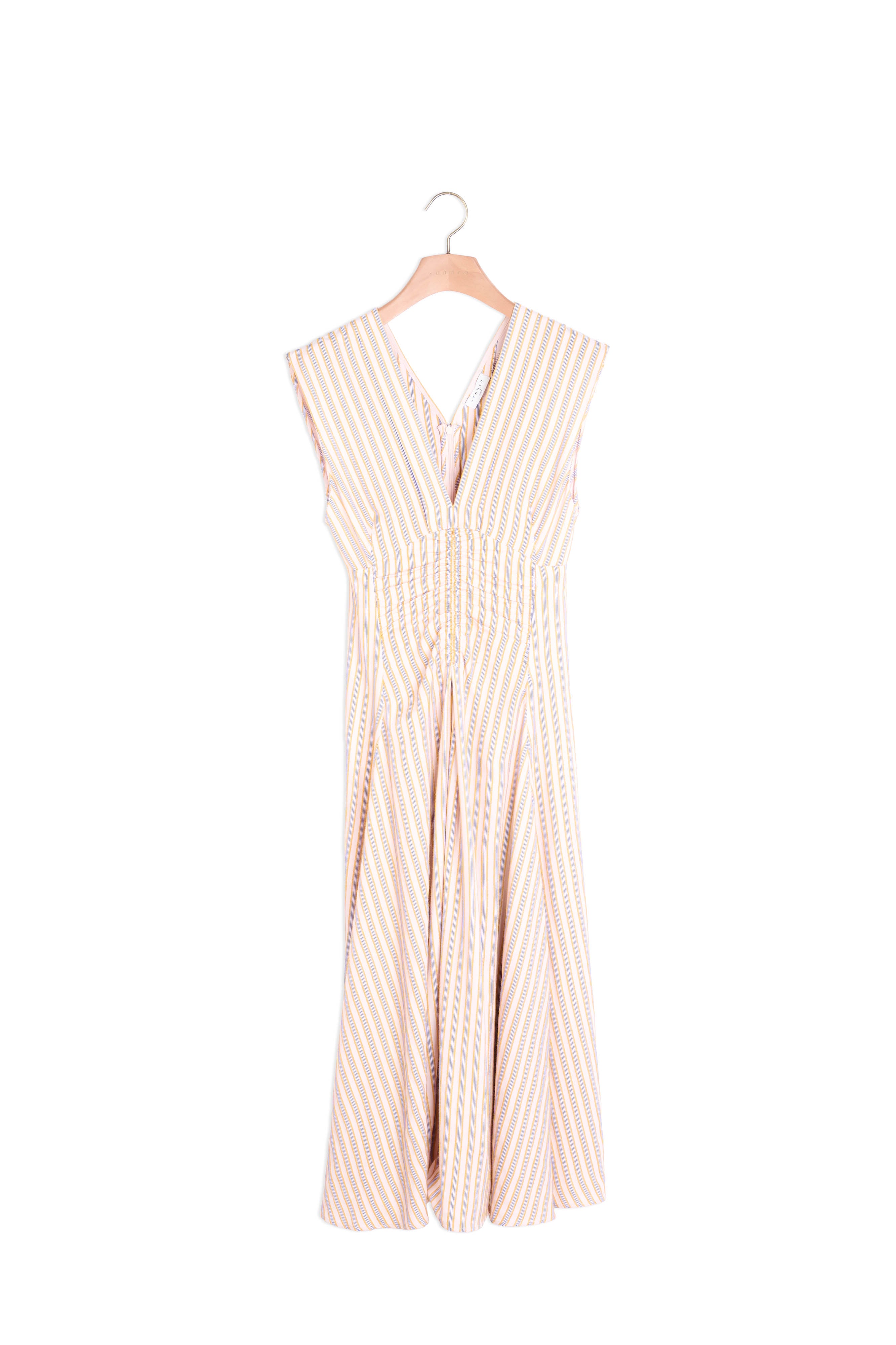 Robe longue à rayures fantaisies Sandro seconde main