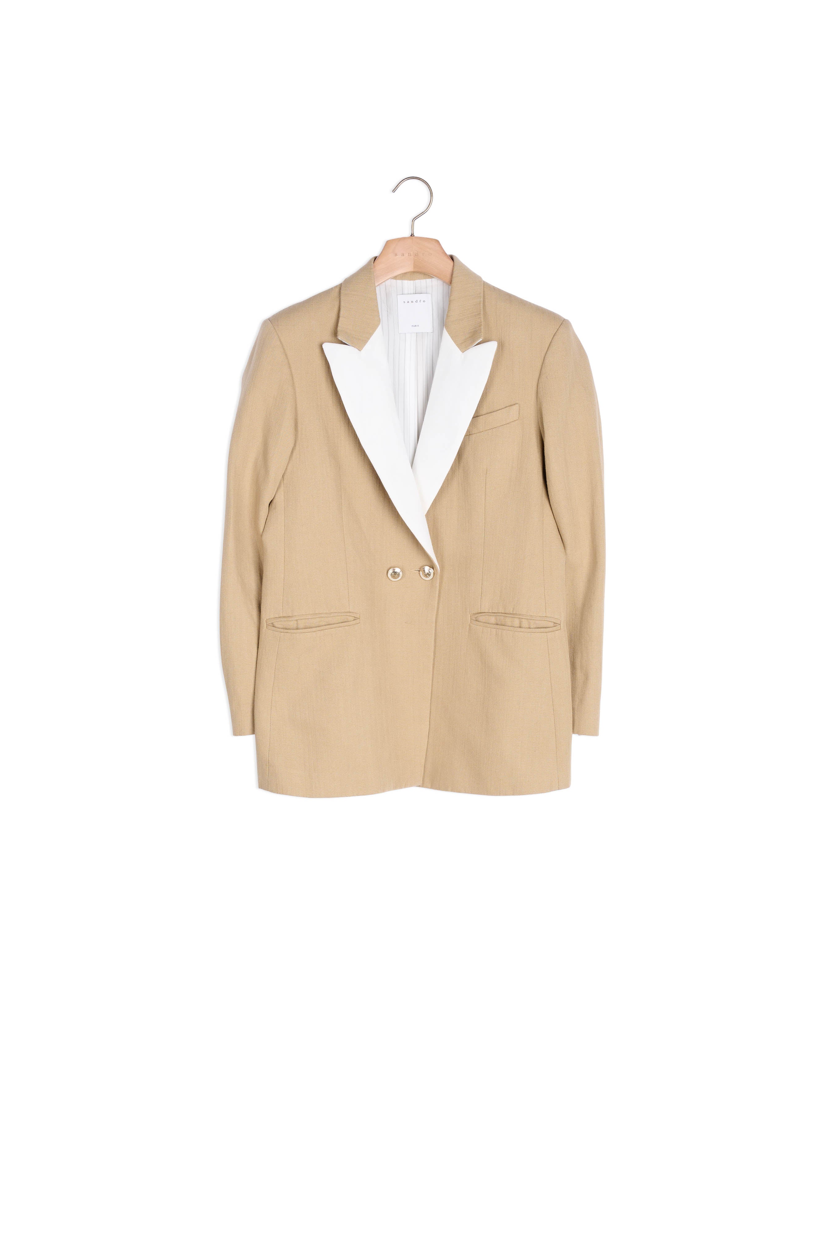 Veste tailleur à revers contrastant Sandro seconde main
