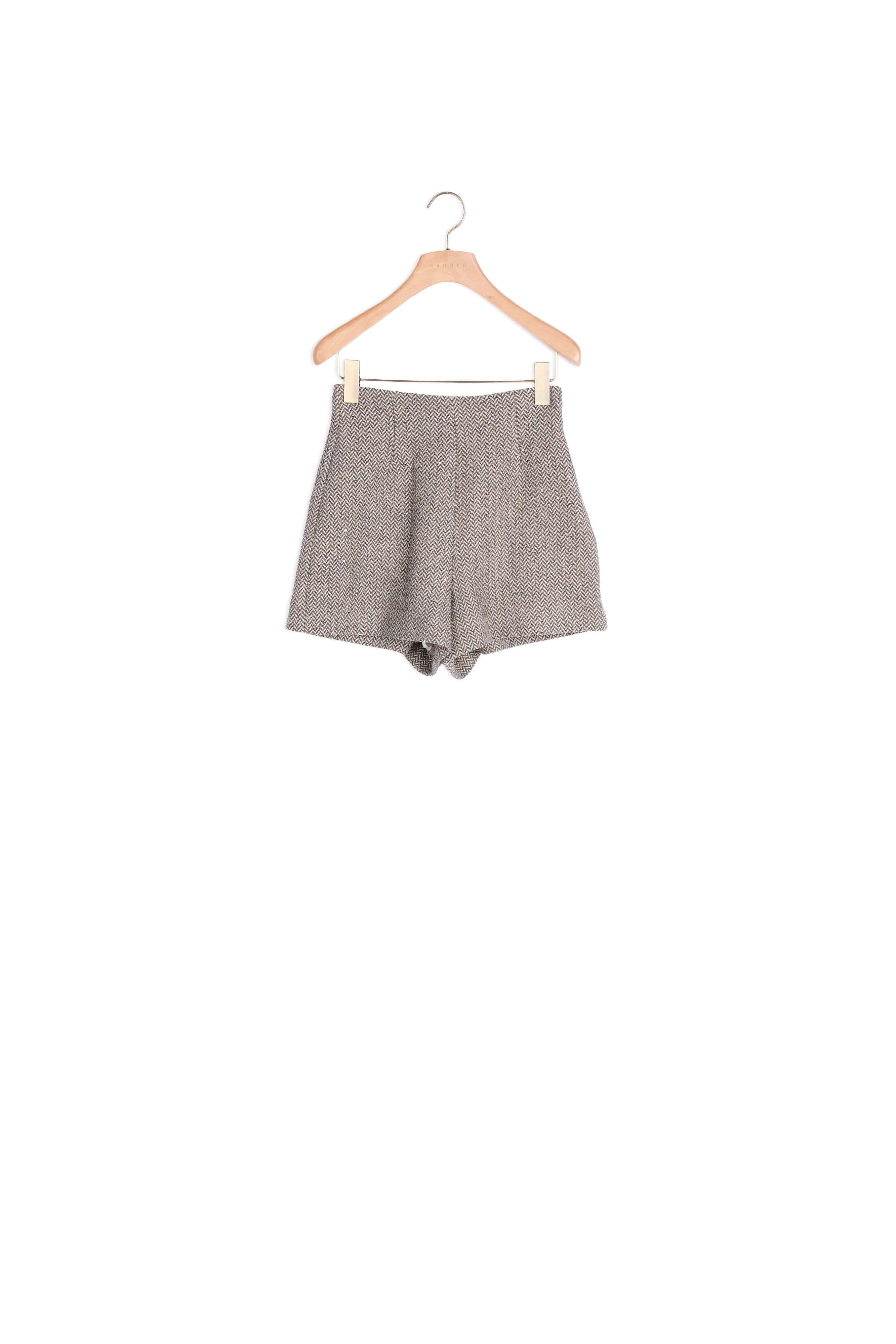 Short au tissage chevrons et sequins Sandro seconde main