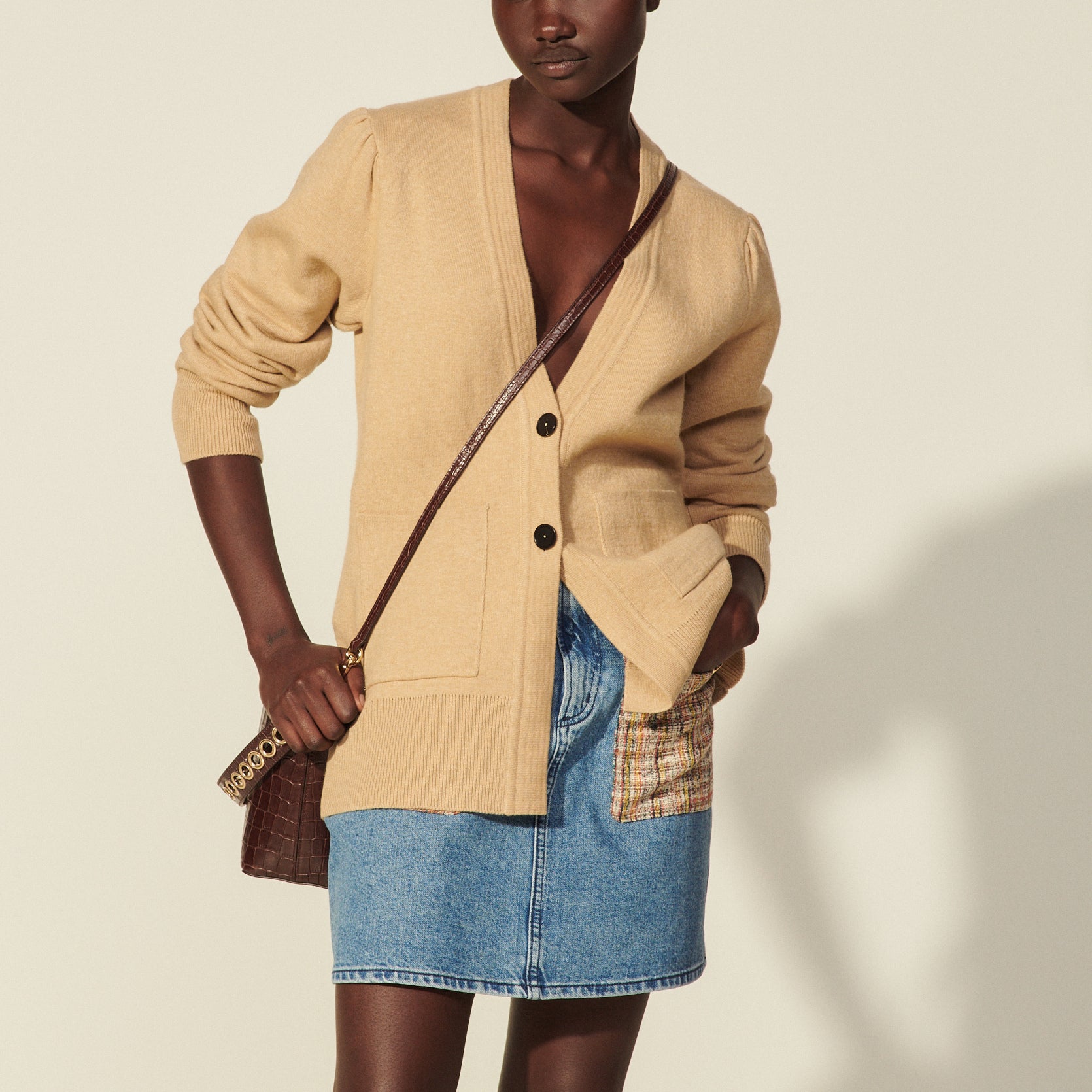 Cardigan long boutonné Sandro seconde main