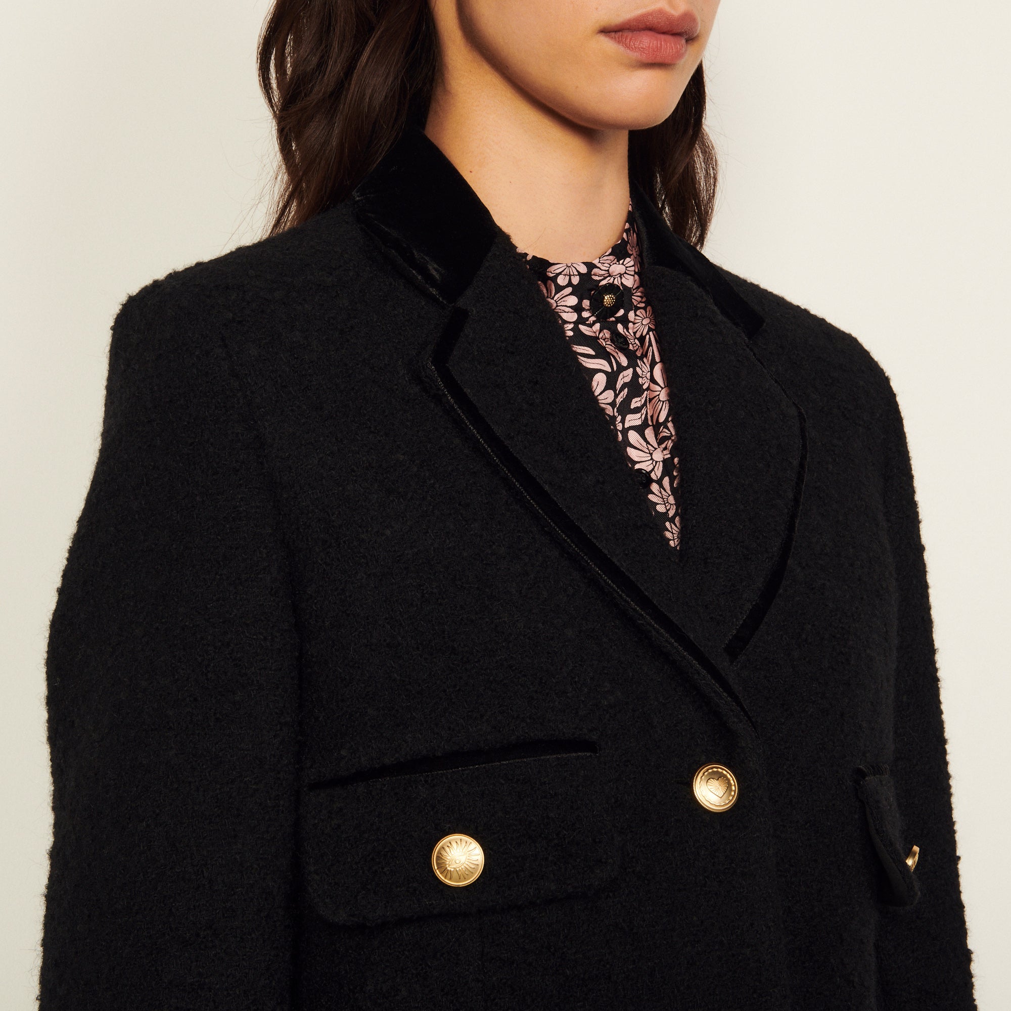 Veste Noir Sandro seconde main