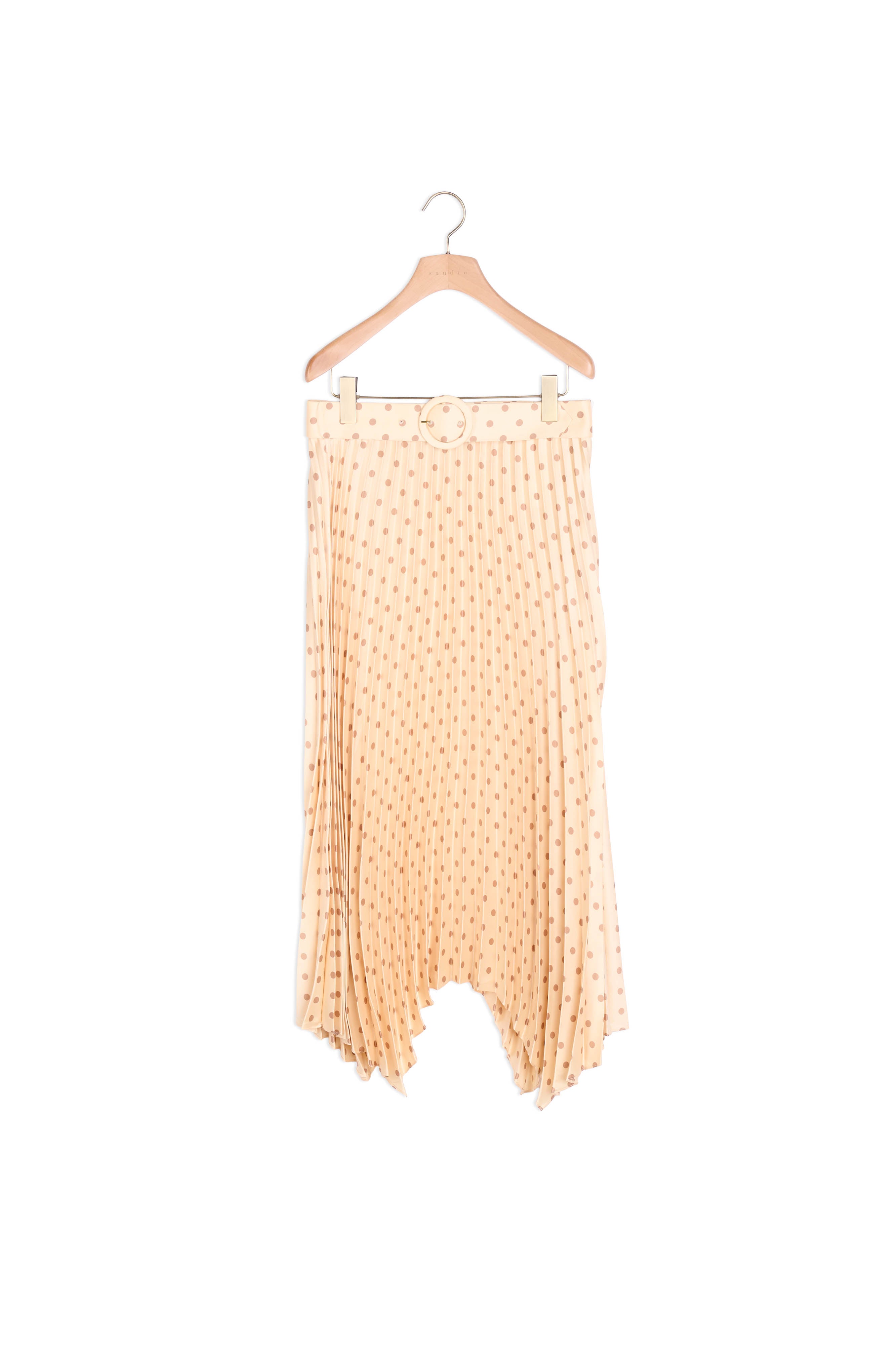 Jupe plissée et imprimée à ceinture Sandro seconde main