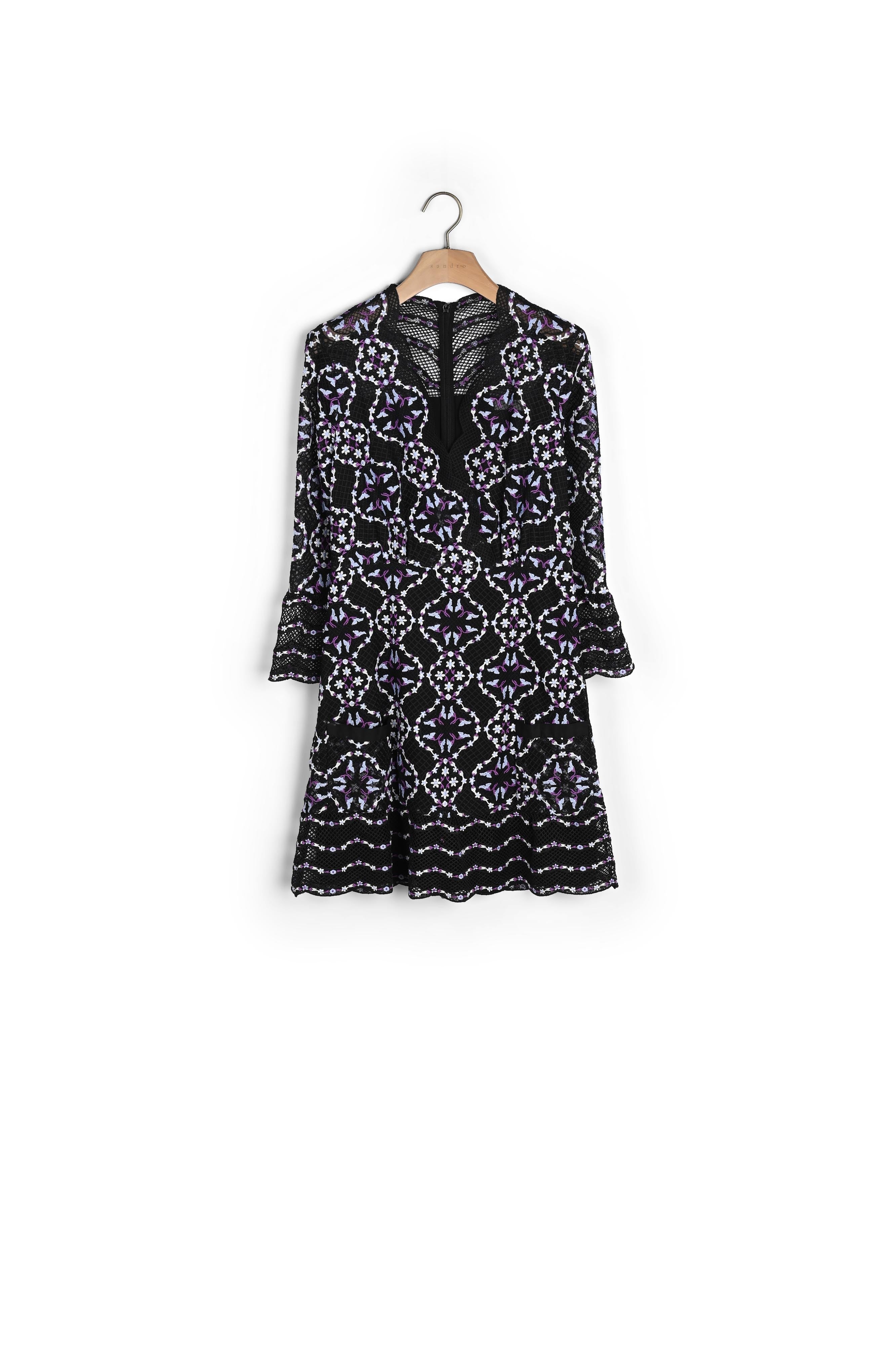 Robe courte en guipure Sandro seconde main