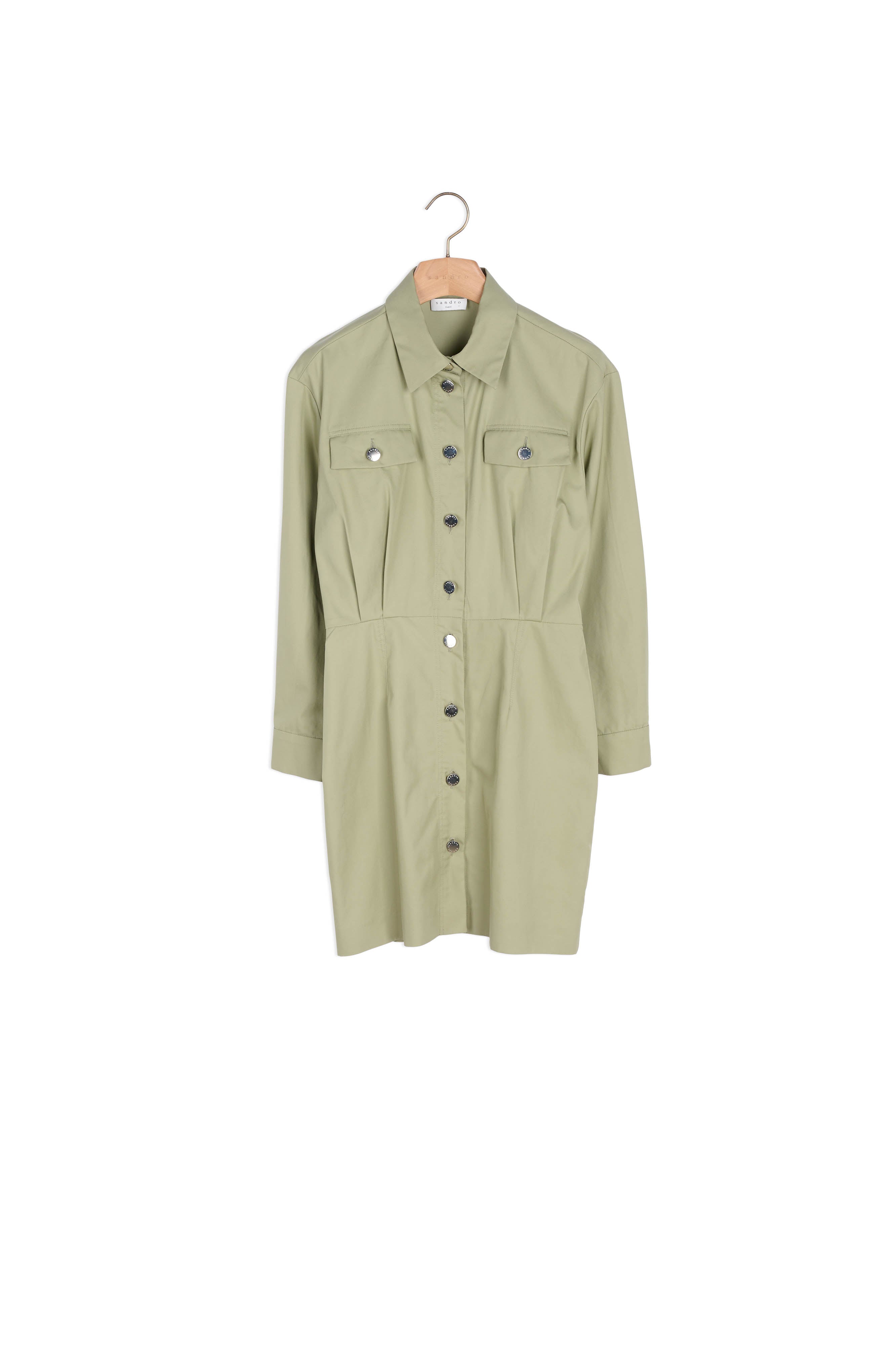 Robe courte saharienne en coton Sandro seconde main