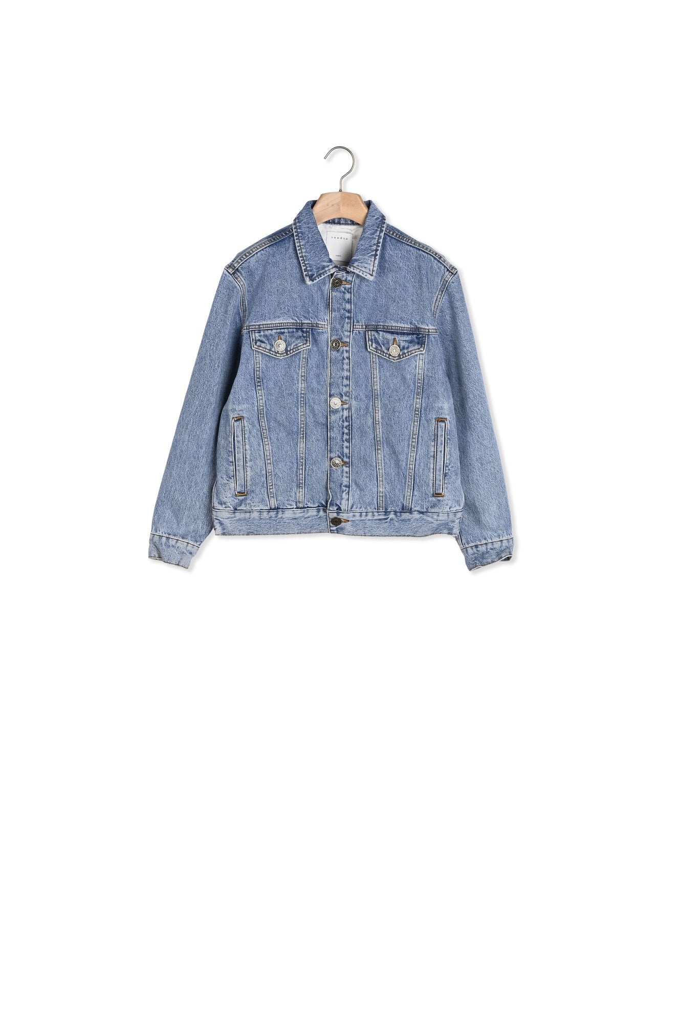 Veste en Jean à doublure imprimée Sandro seconde main