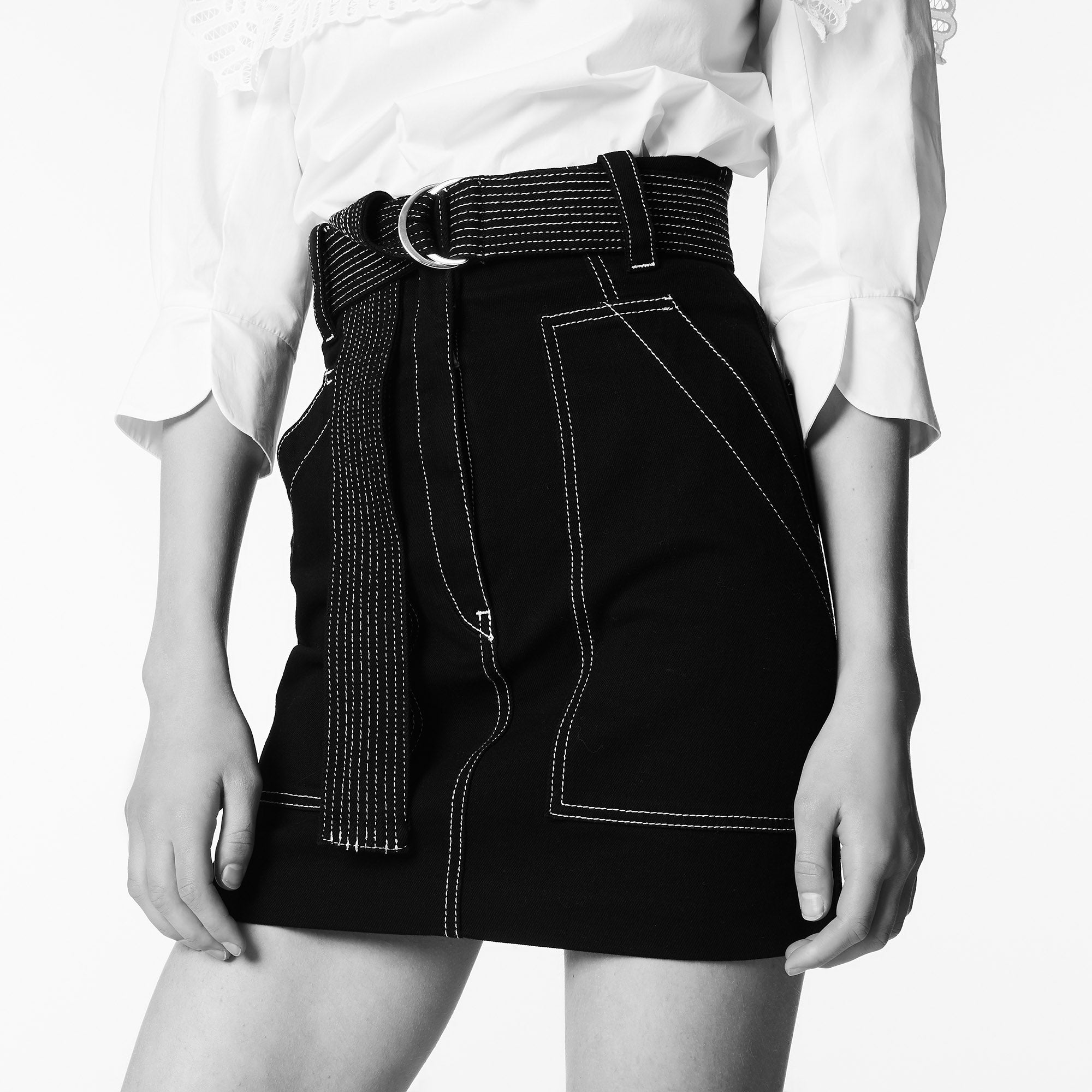 Jupe taille haute coutures apparentes Sandro seconde main