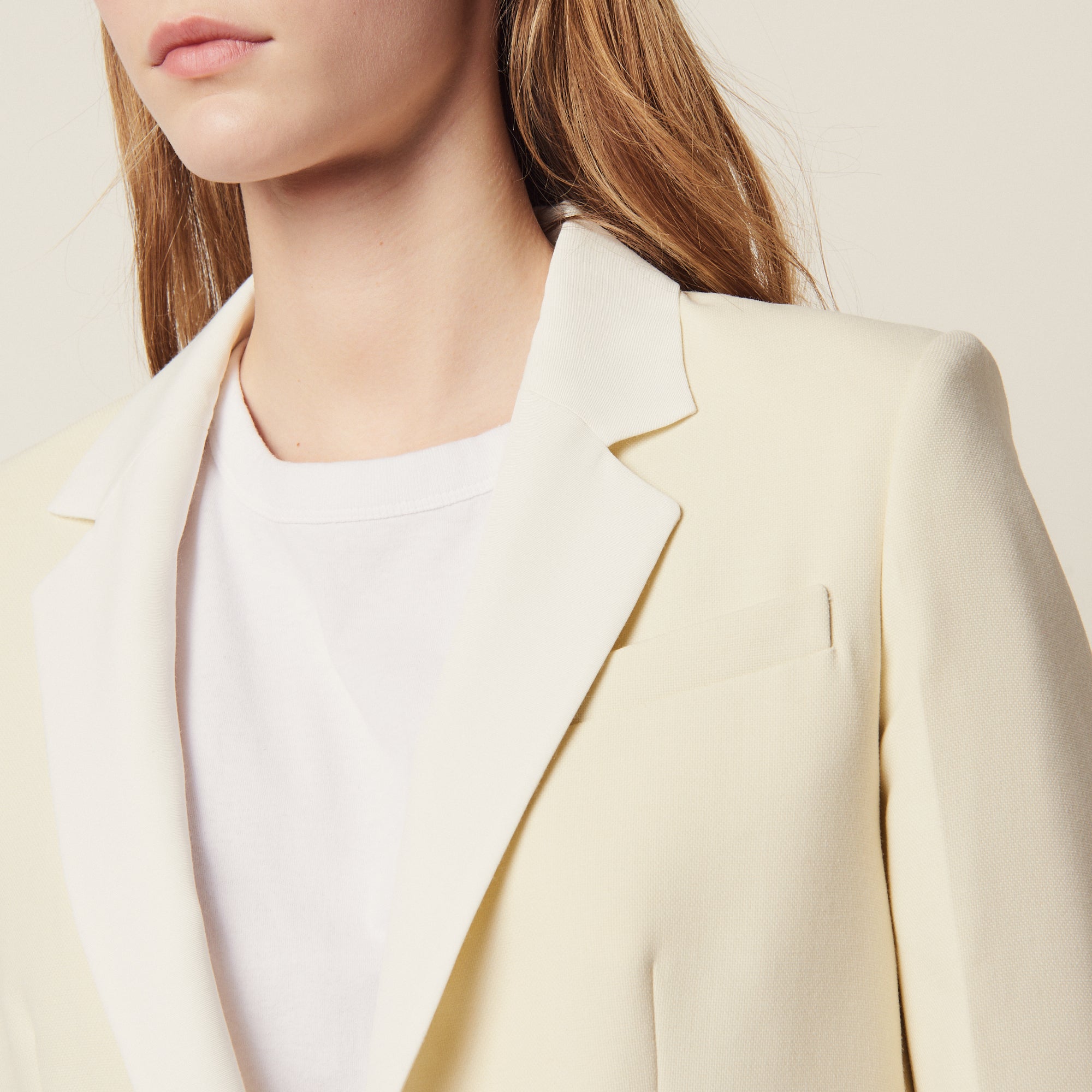 Veste de tailleur à col contrasté Sandro seconde main