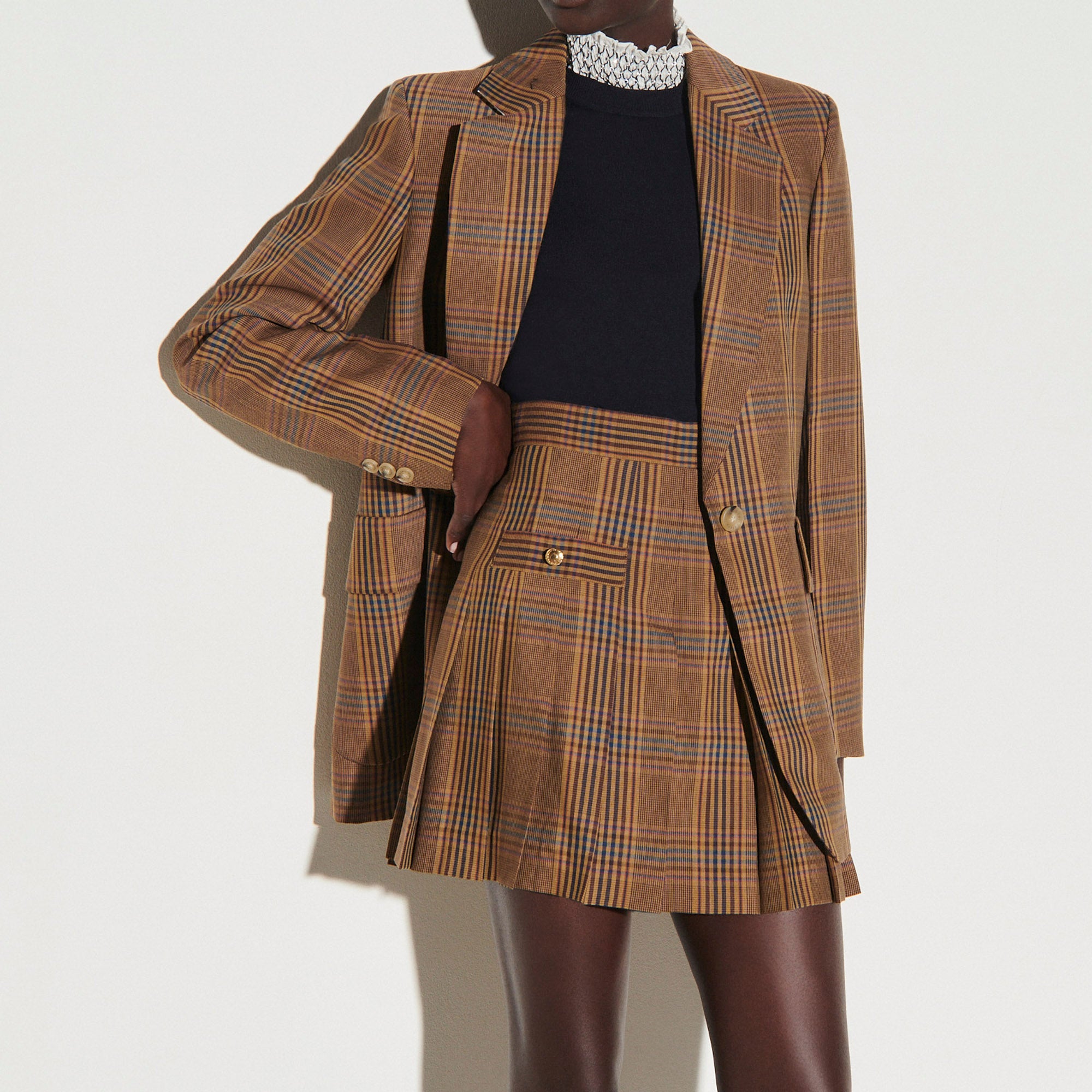 Veste tailleur à carreaux Sandro seconde main