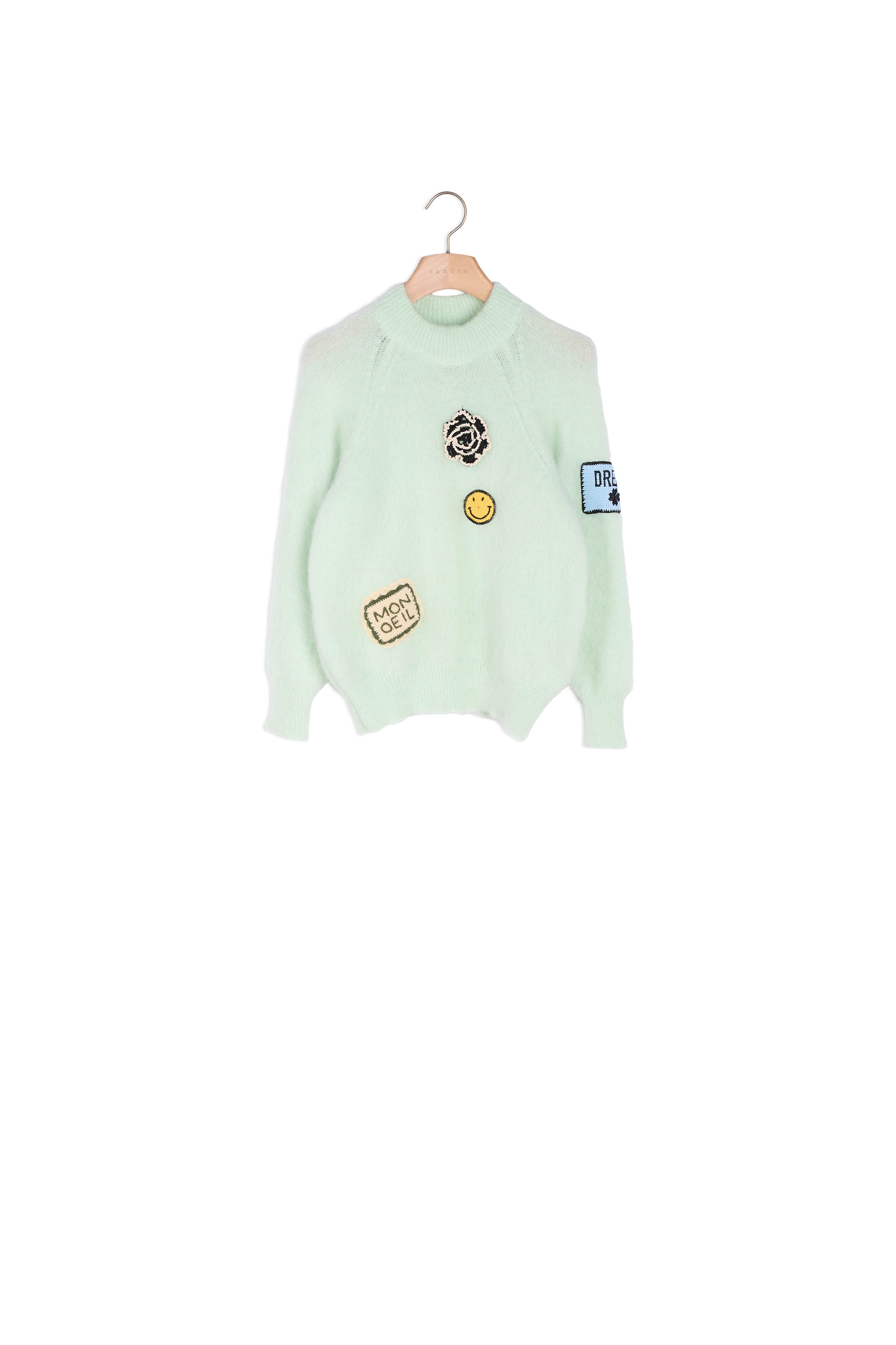 Pull Vert Amande Sandro seconde main