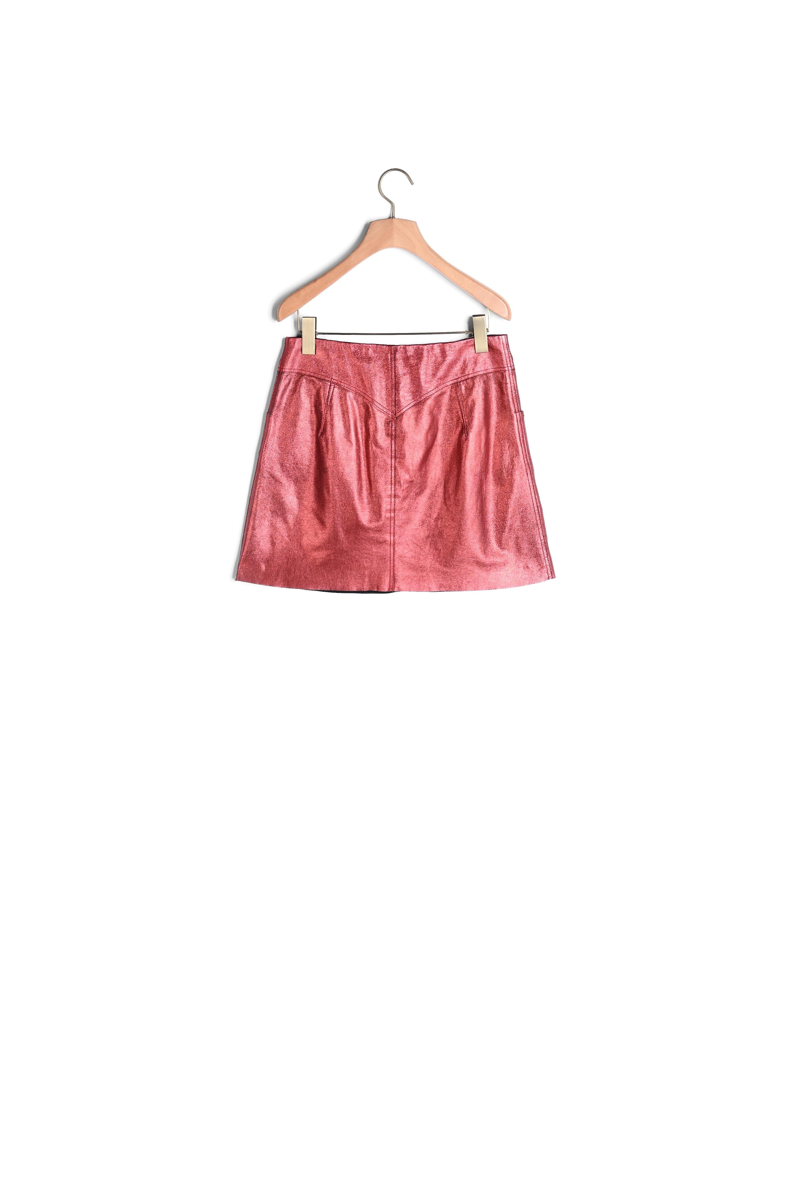 Jupe en cuir métallisée Sandro seconde main