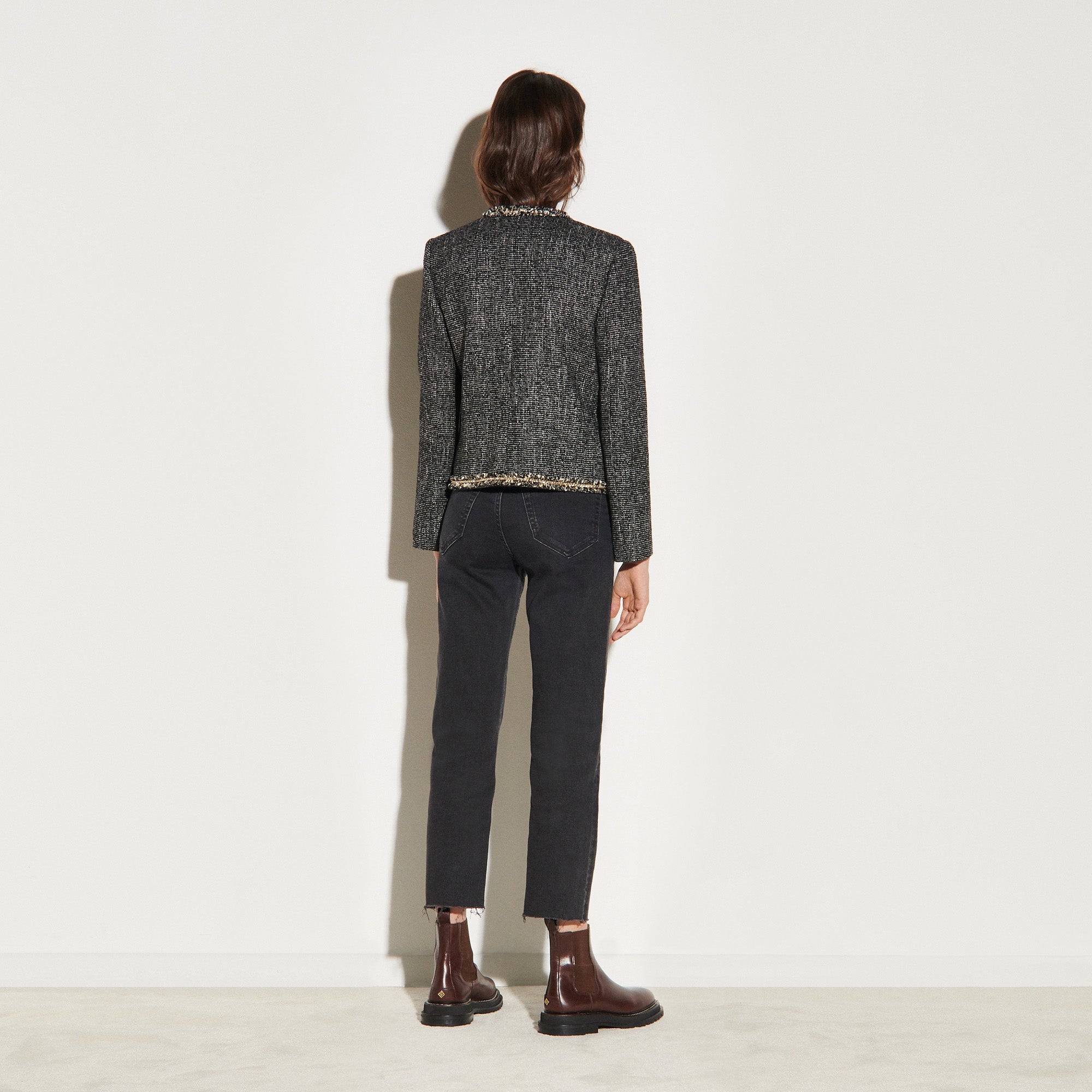Veste courte en tweed Sandro seconde main