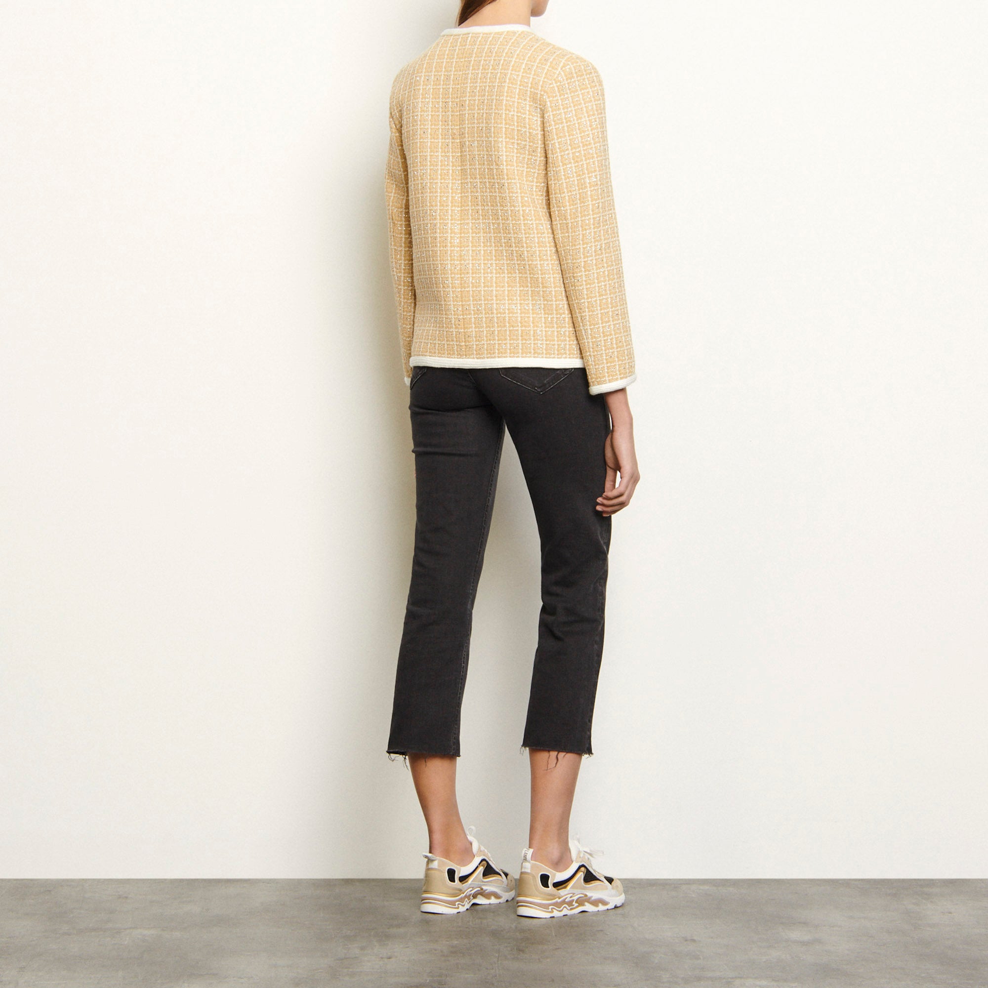 Veste tailleur en tweed fantaisie Sandro seconde main
