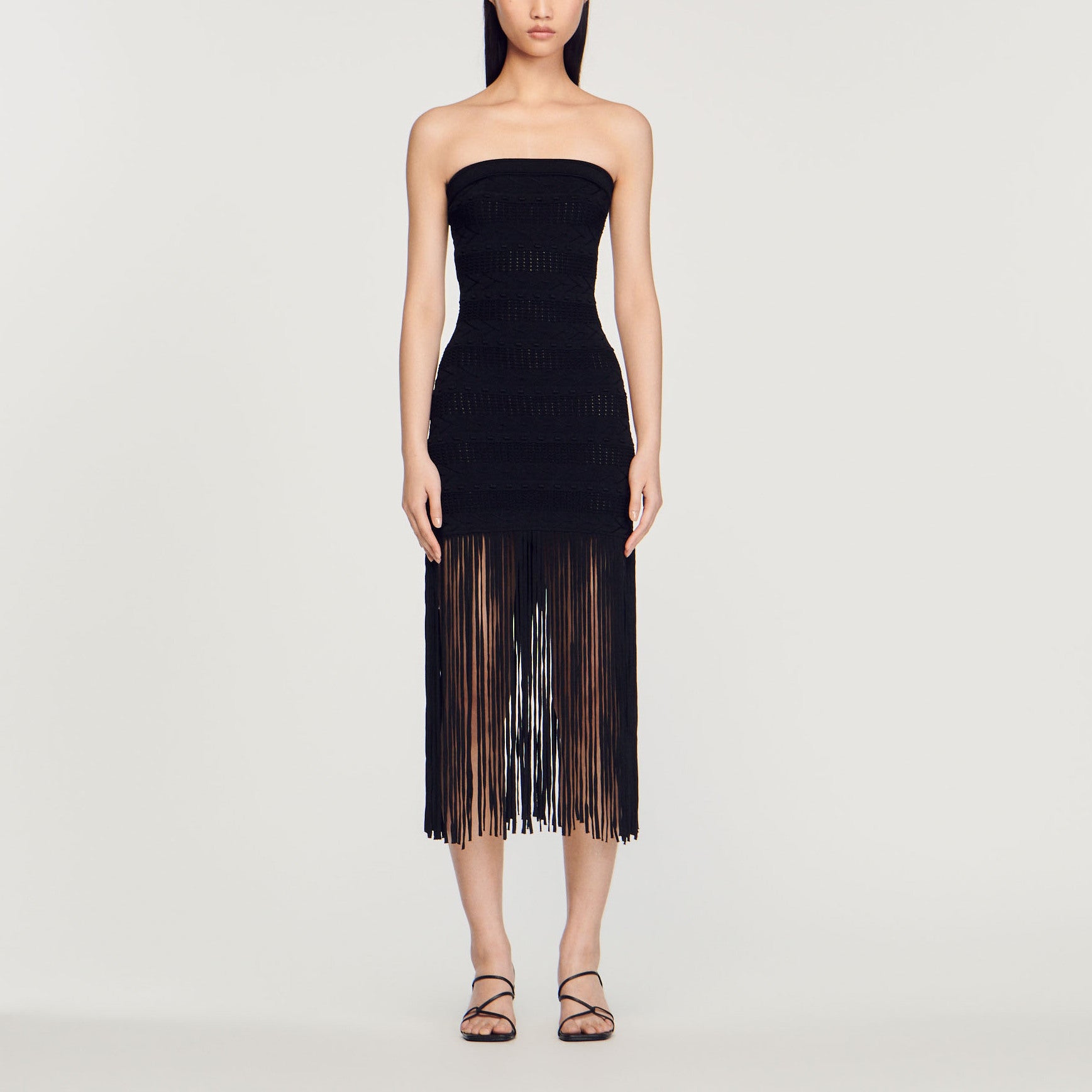 Robe bustier frangée Sandro seconde main