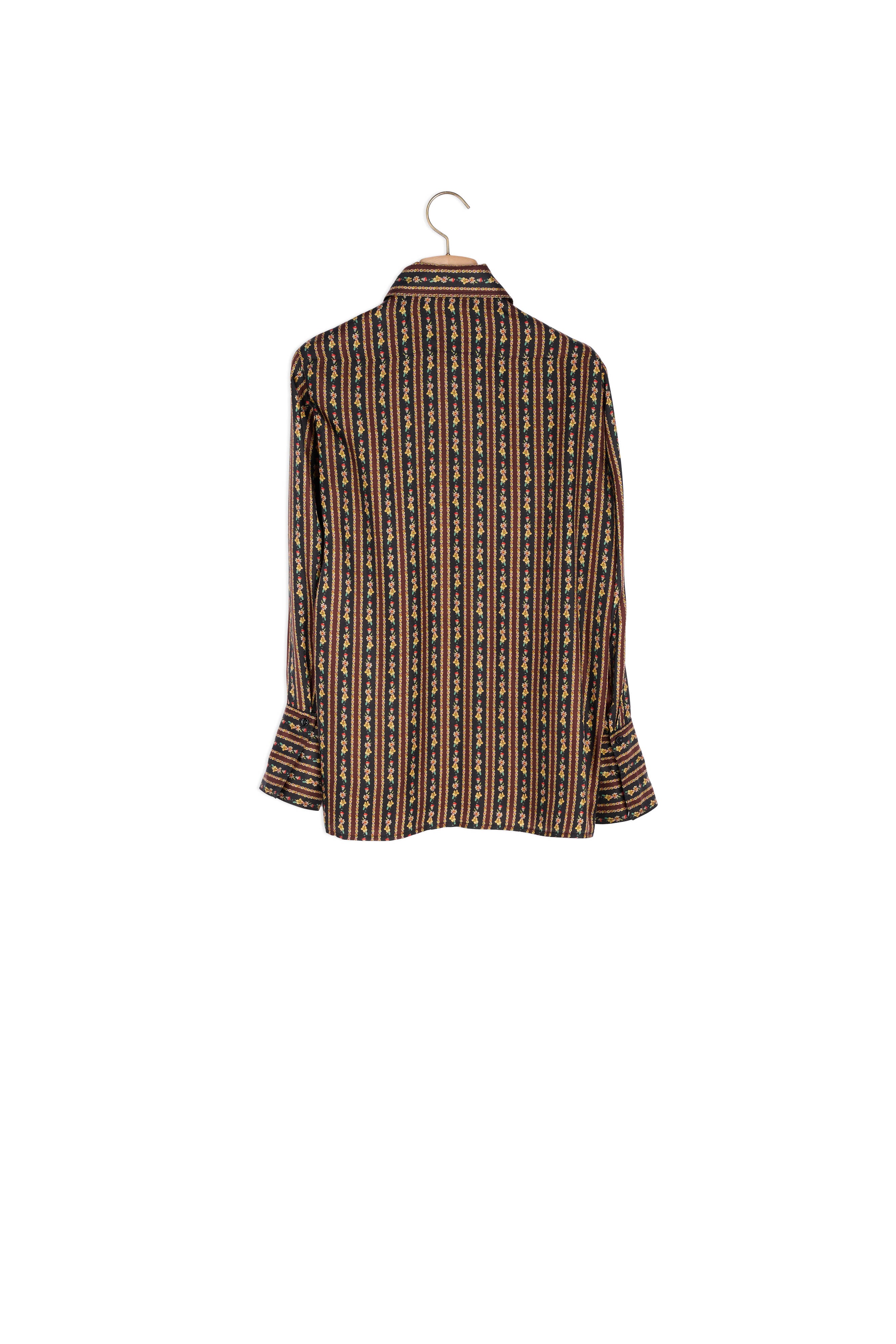 Chemise fluide à  imprimé fleurs rayures Sandro seconde main