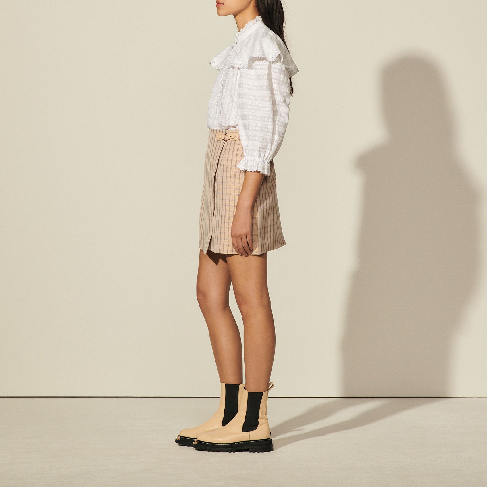 Jupe courte à carreaux Sandro seconde main