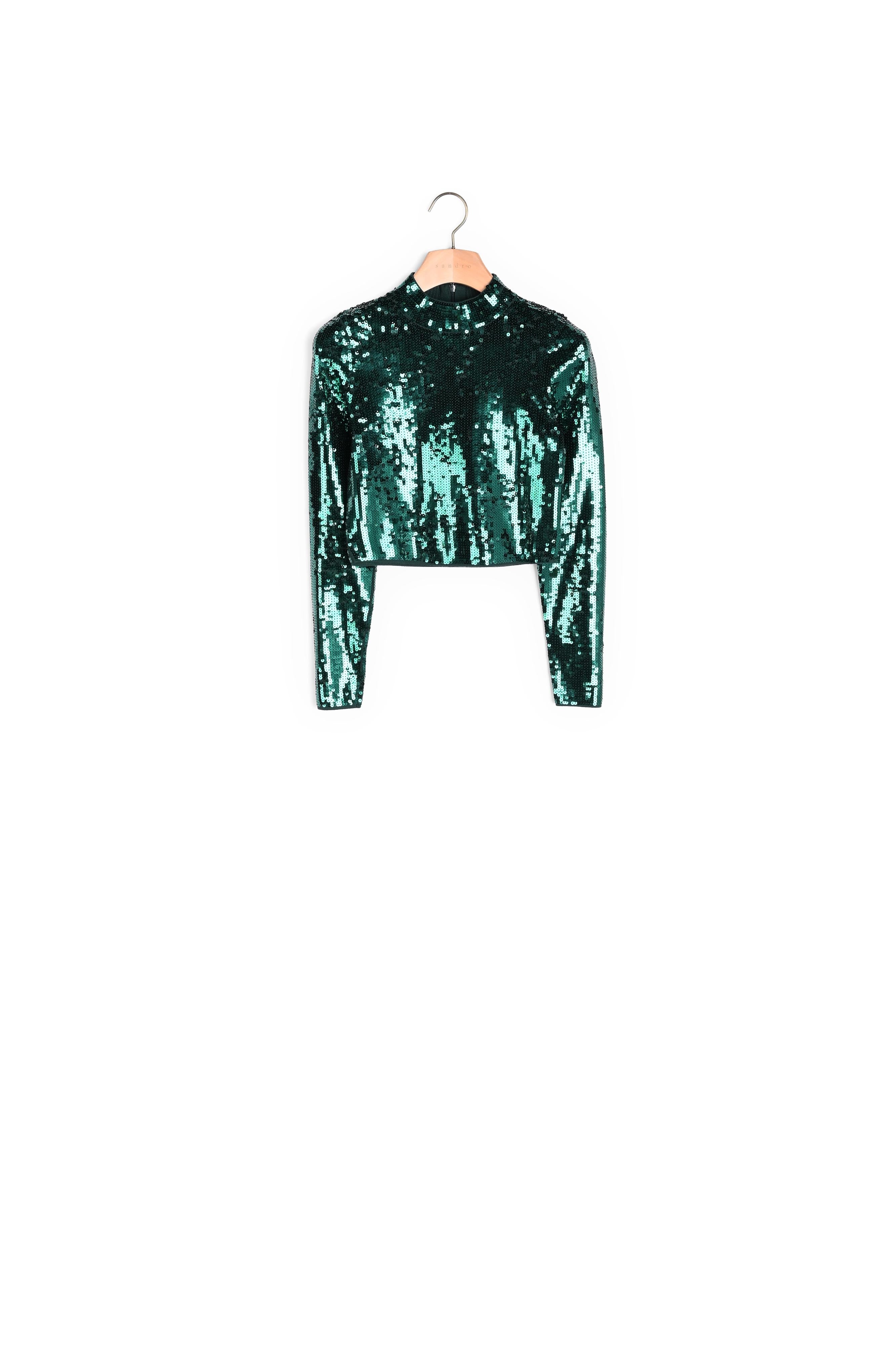 Pull court en Maille sequins Sandro seconde main