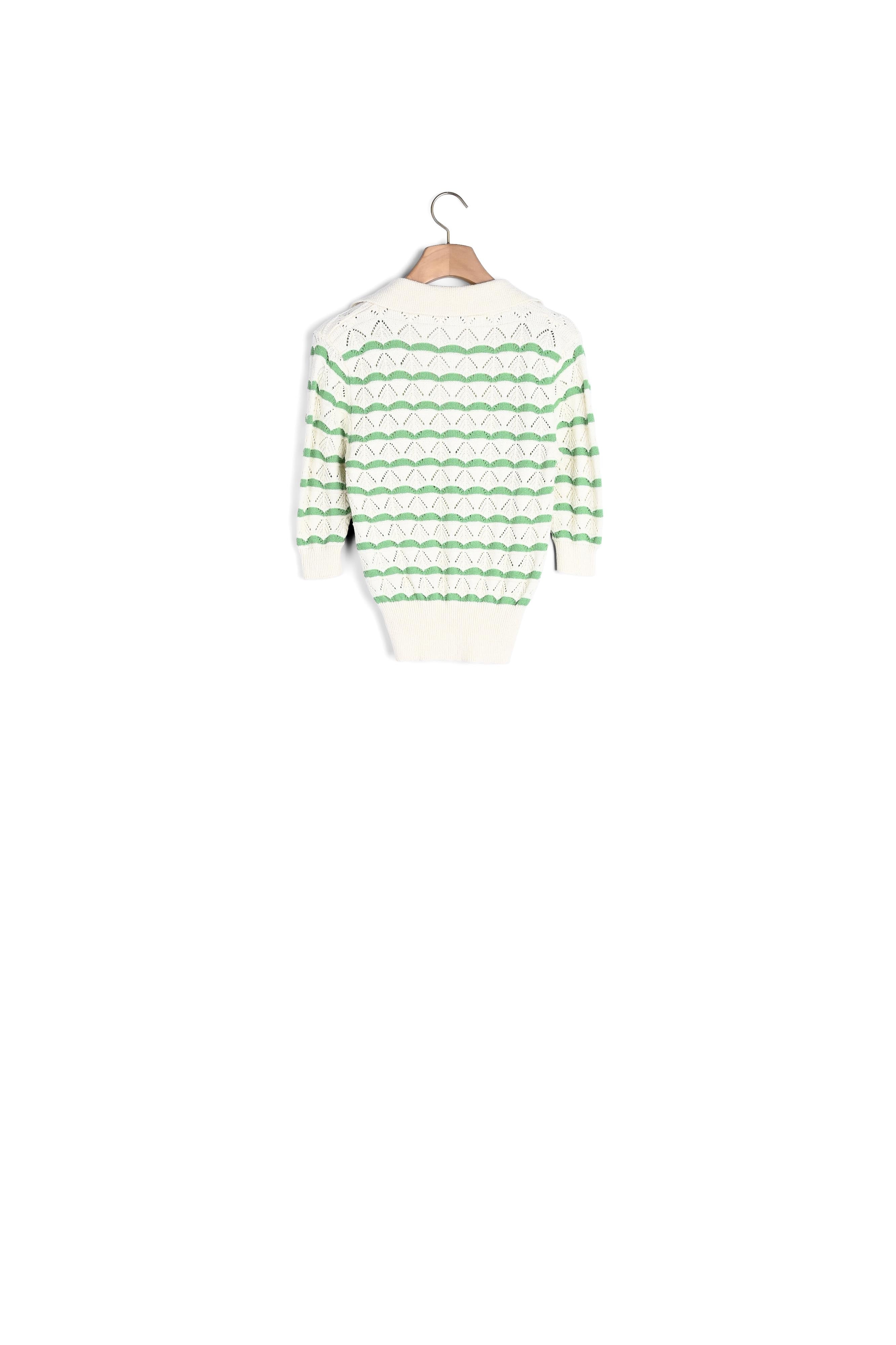 Pull polo rayé Sandro seconde main