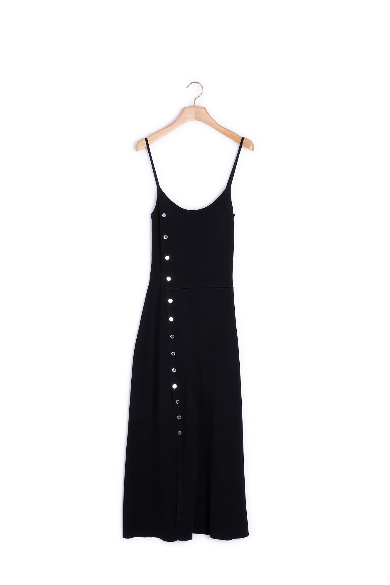 Robe midi en maille à fines bretelles Sandro seconde main