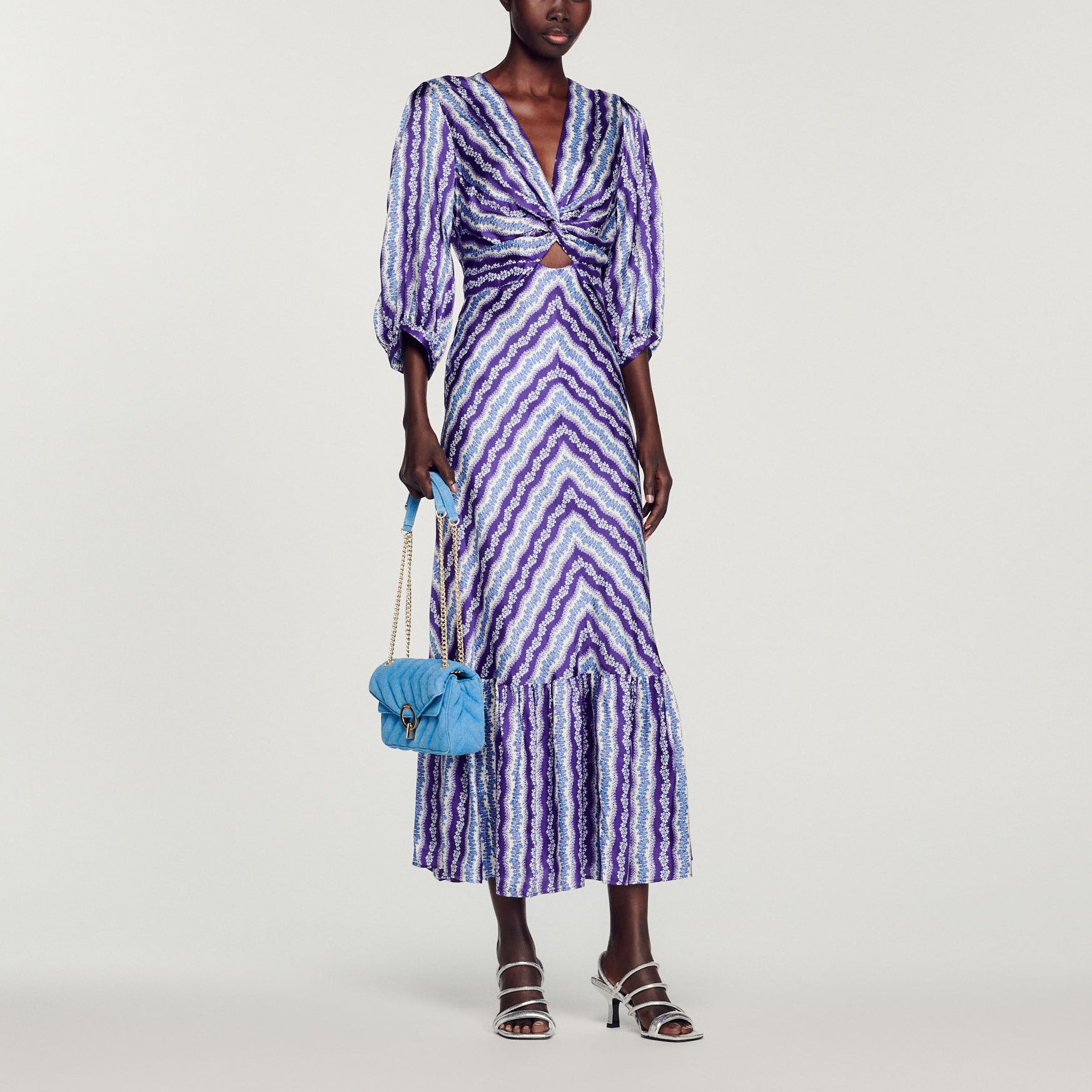 Robe torsadée imprimé fleuri Sandro seconde main