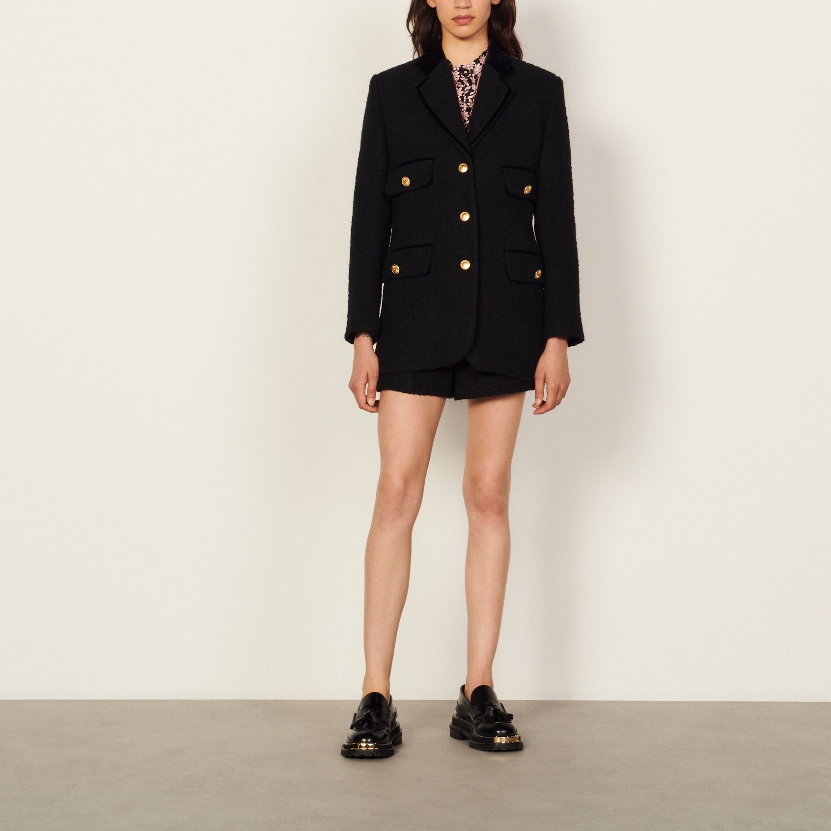 Veste Noir Sandro seconde main